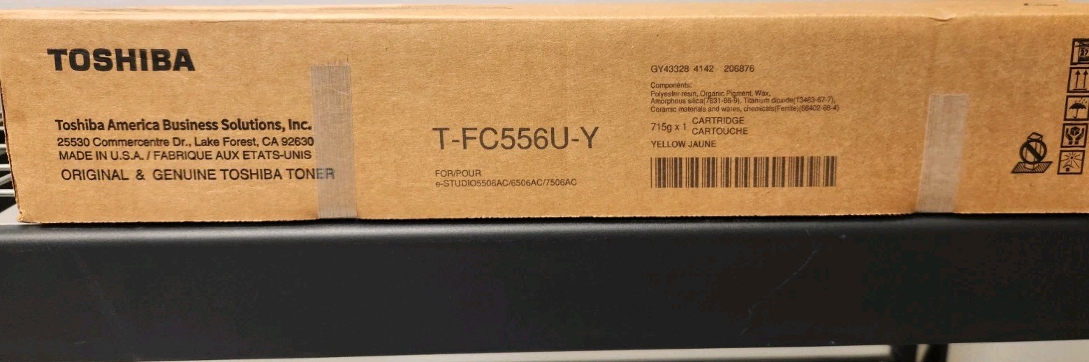 Genuine Toshiba TFC556UY Yellow Toner Cartridge FREE UPS GROUND SHIPPING 