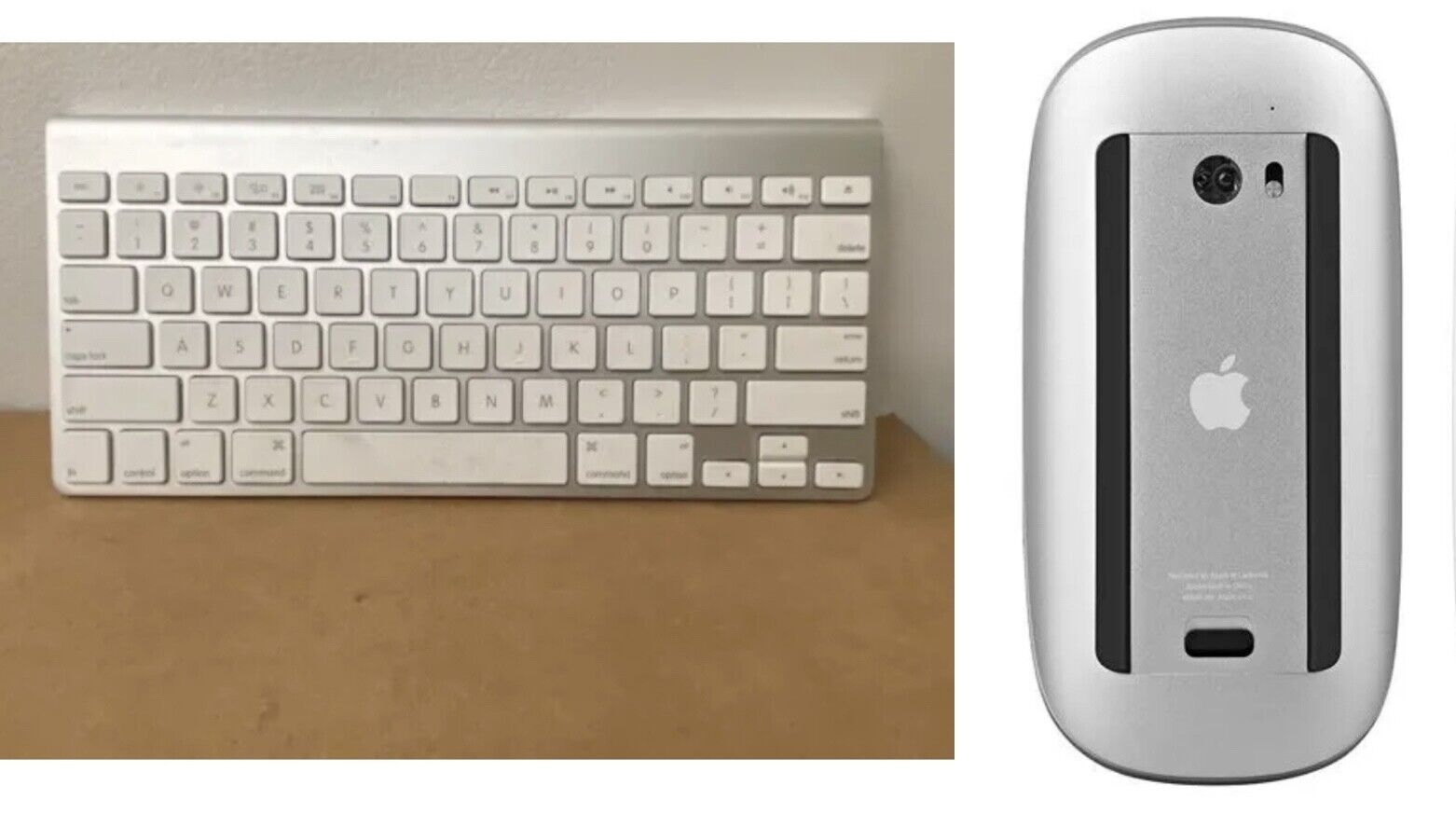 Apple A1314 Keyboard MC184LL/A & Magic Mouse A1296 MB829LL/A Bundle
