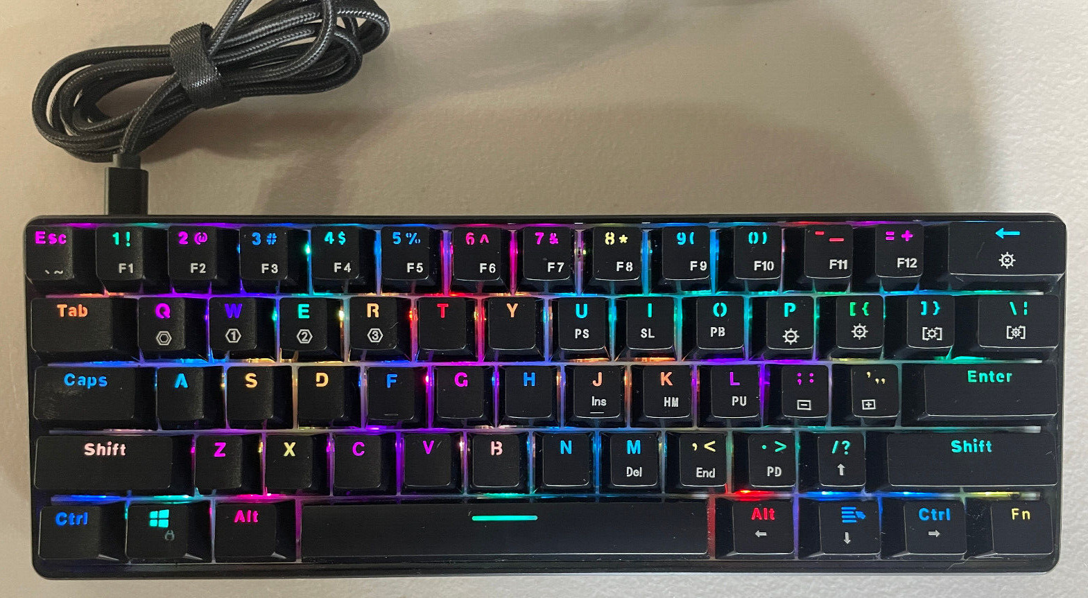 iGK6X GK61 Backlit Mechanical Keyboard Hot Swappable Switches Kailh Red Linear