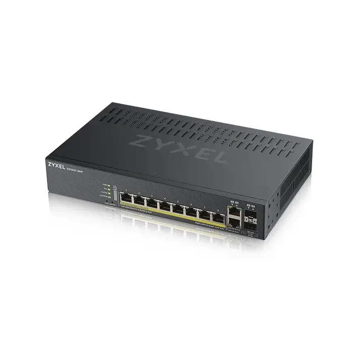 Zyxel GS1920-8HPV2 8-Port Gigabit Smart Managed PoE+ Switch 130W NebulaFlex Clou