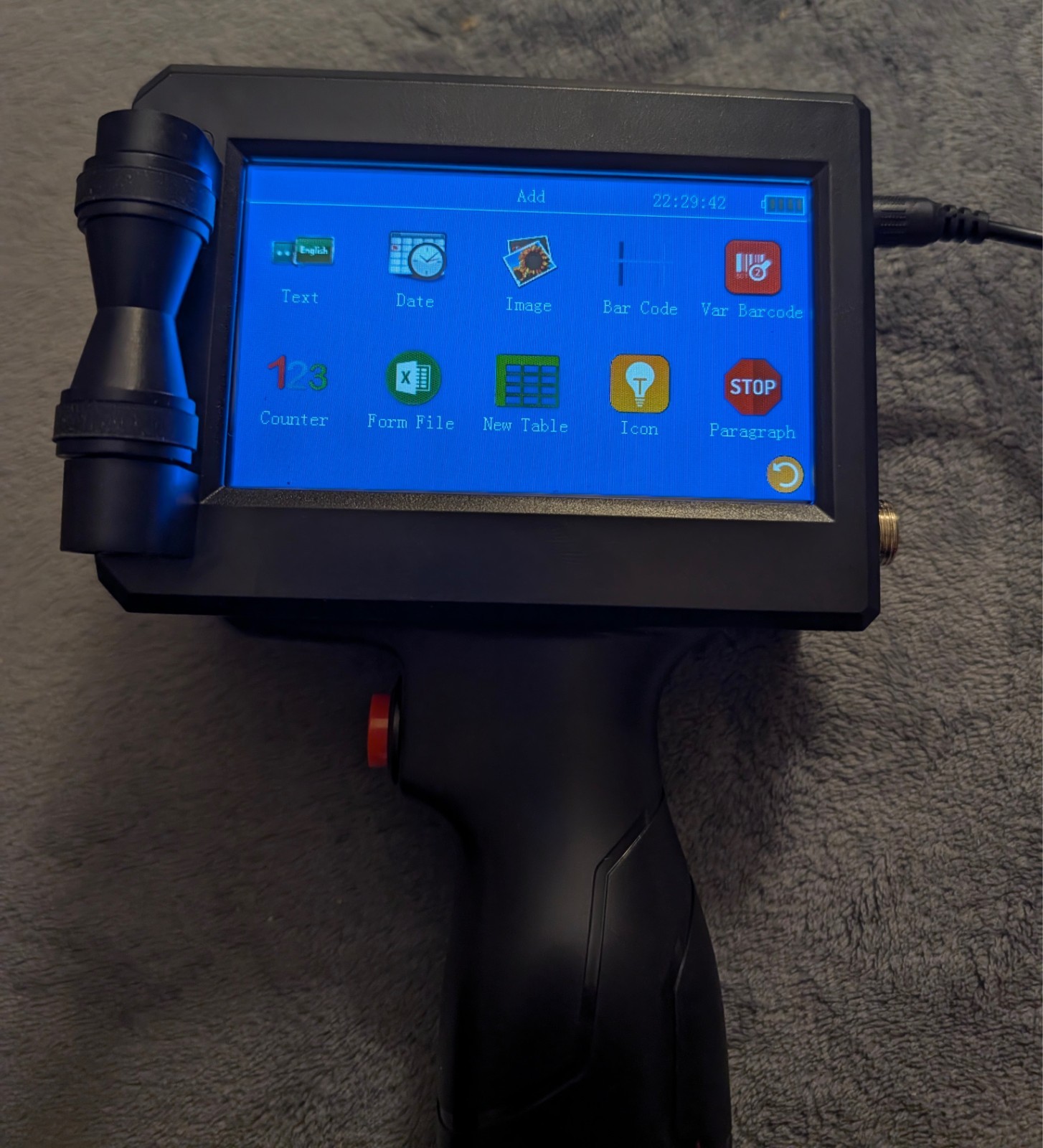 MGMSINYO Mini Handheld Inkjet Printer GM#02 12.7mm Date Coder Open Box.