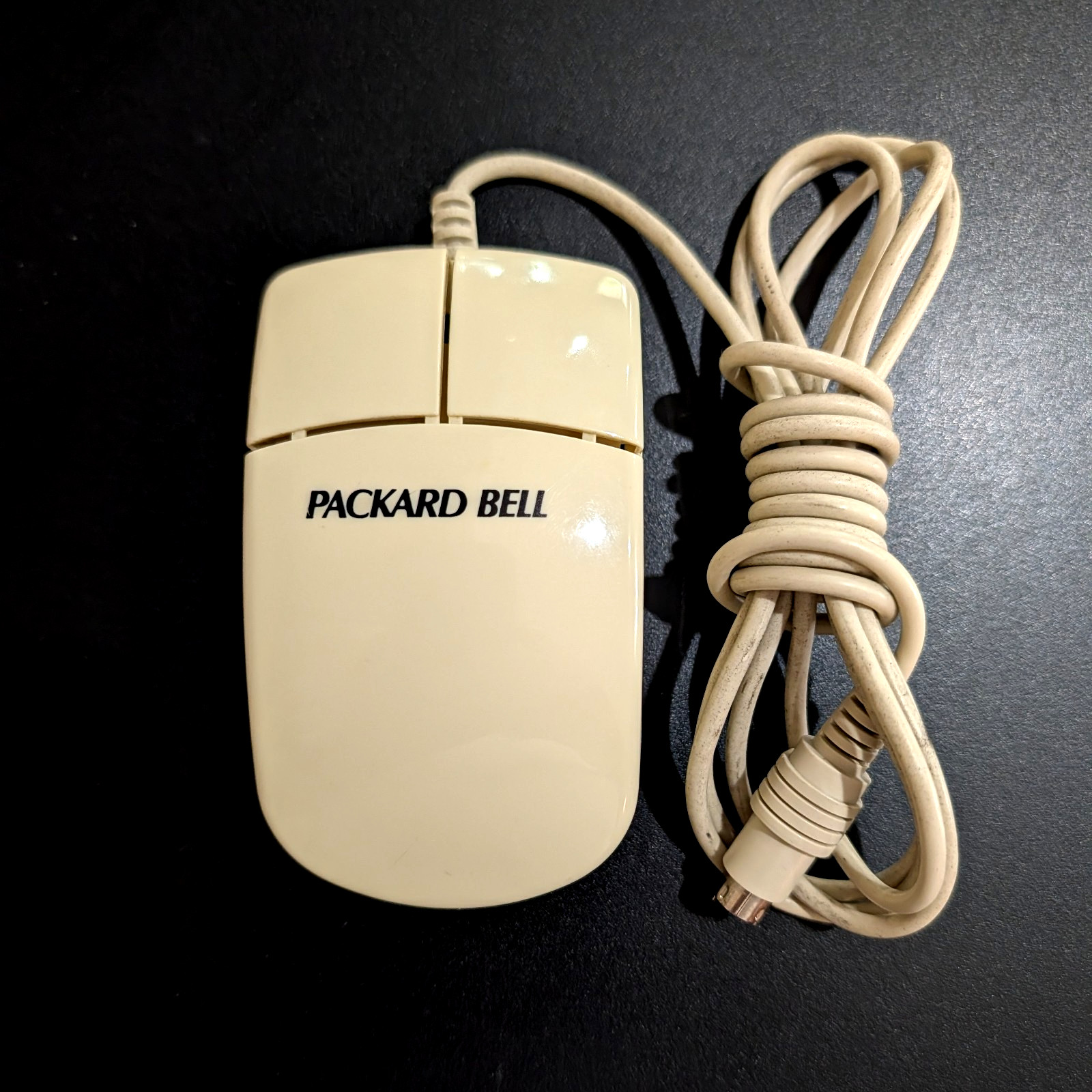 Vintage PACKARD BELL PS/2 Wired 2-Button Ball Computer Mouse MDL# EMJMUS01