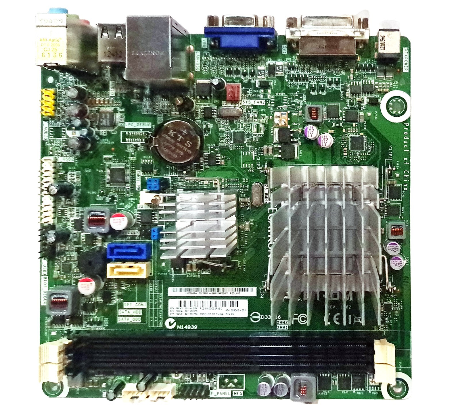 HP 699342-001 ASUS APXD1-DM Pegatron Motherboard  1.4 GHz