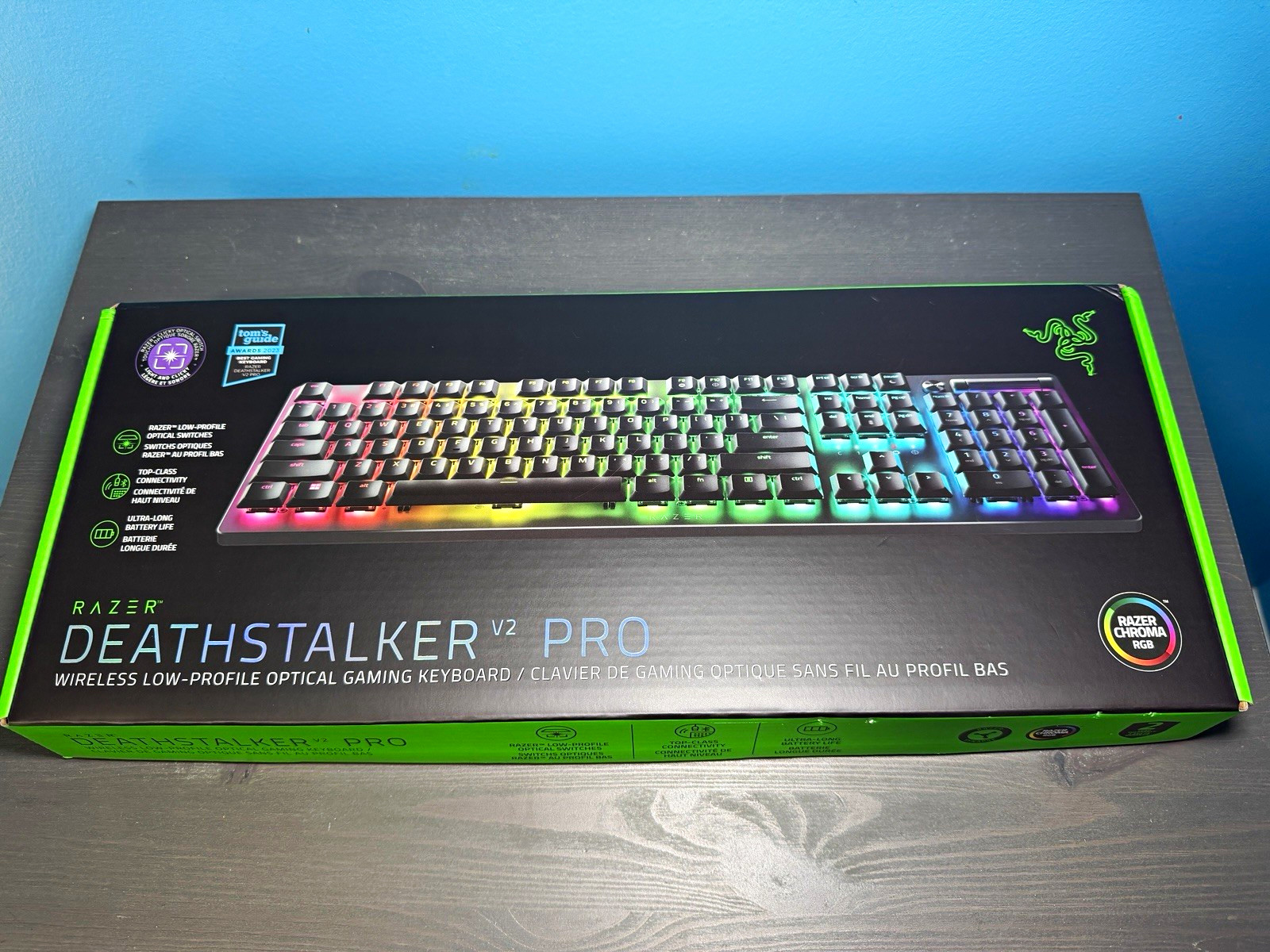 Razer DeathStalker V2 Pro Wireless/Bluetooth Low-Profile Optical Black (Clicky)