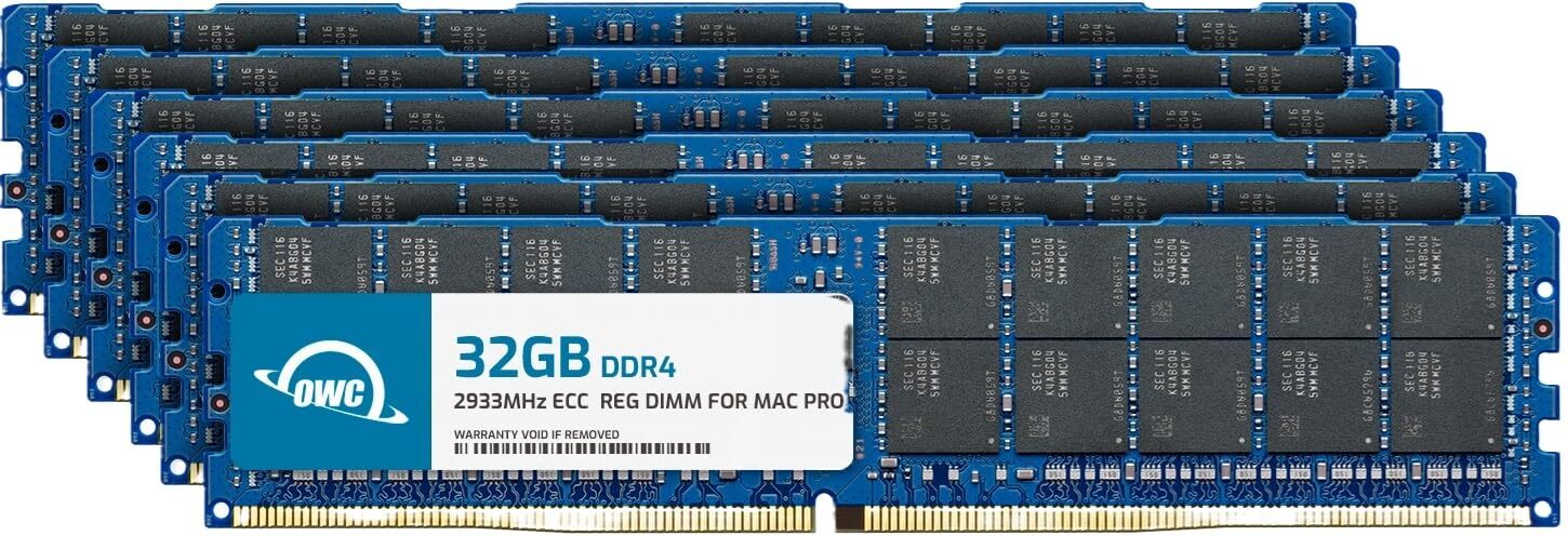 OWC 128GB (6x32GB) DDR4 2933MHz ECC Reg Memory RAM Upgrade for 2019 Mac Pro