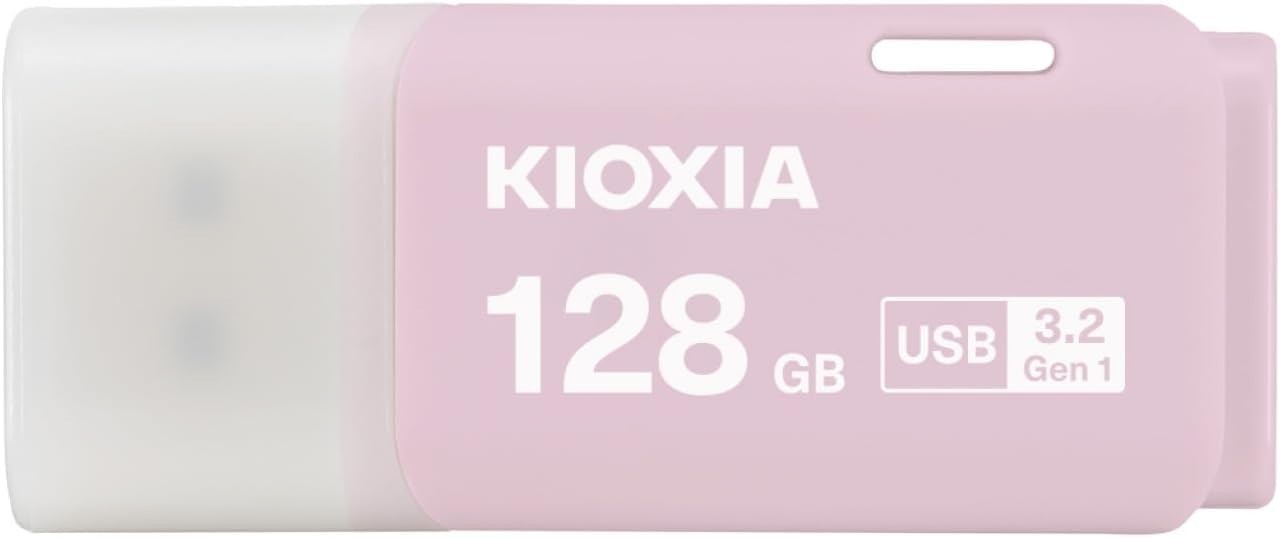 KIOXIA USB 3.2 high-speed KLU301A128GP Cap Flash Drive Memory 128GB Pink JP