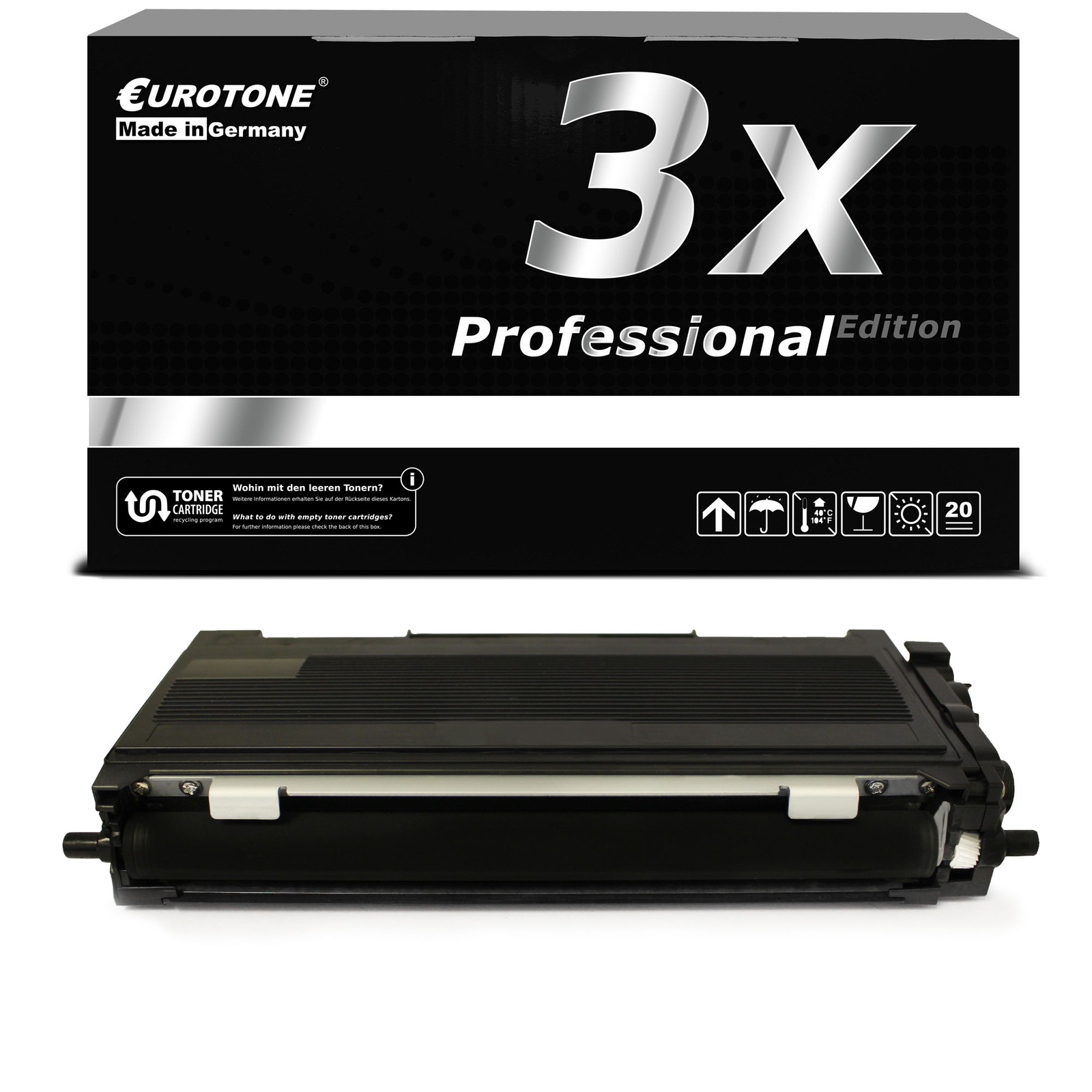 3x Eurotone PRO Toner XXL Compatible for Brother TN-2320 TN2320