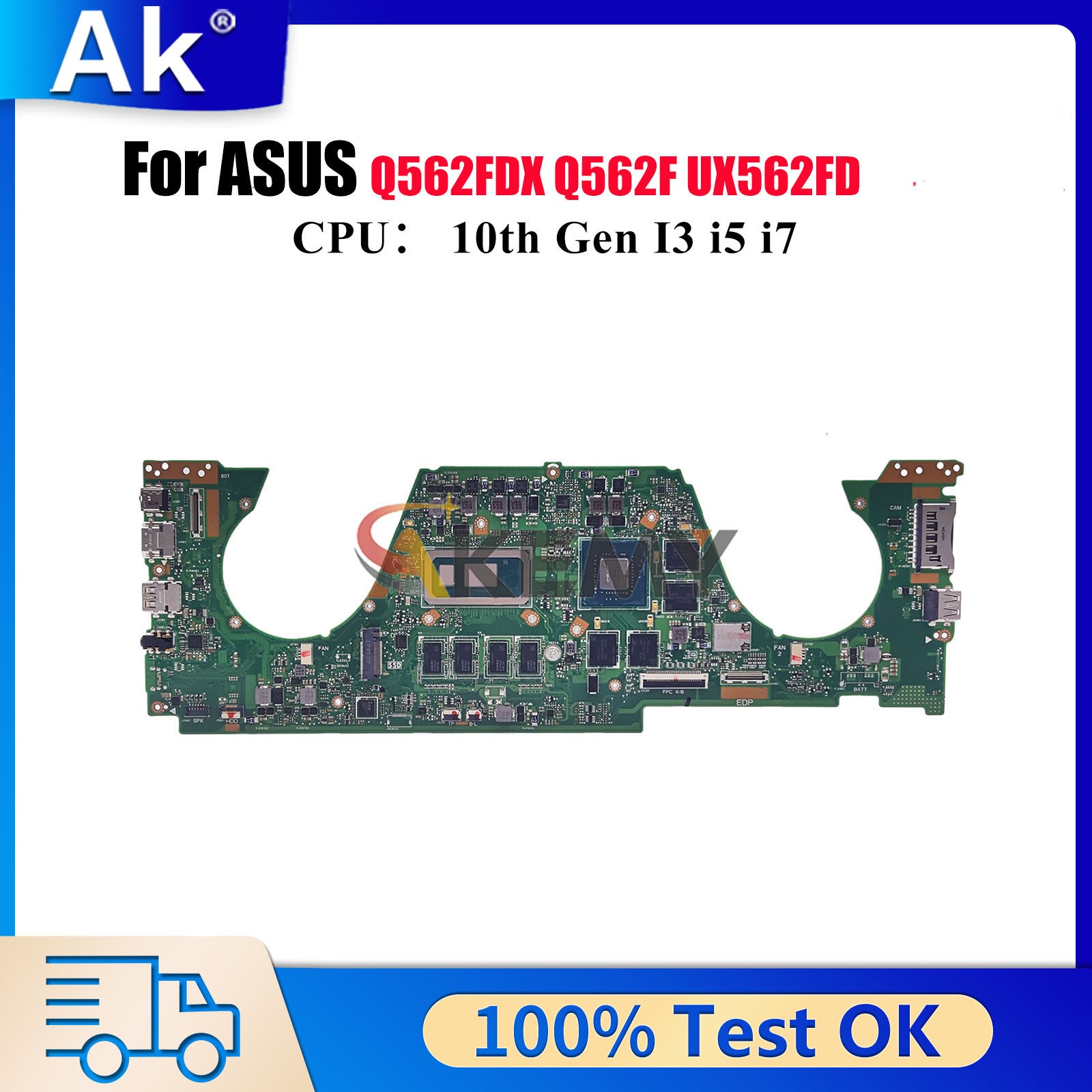 UX562FD Motherboard For ASUS UX562FD Q562FDX Mainboard W/CPU 100% tests OK