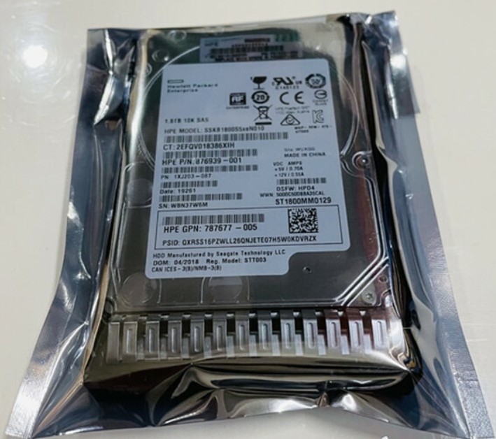 HPE 1.8TB 872481-B21 872738-001 10K SAS 12Gb/s 2.5" ENT 512E DS FIRMWARE HDD A