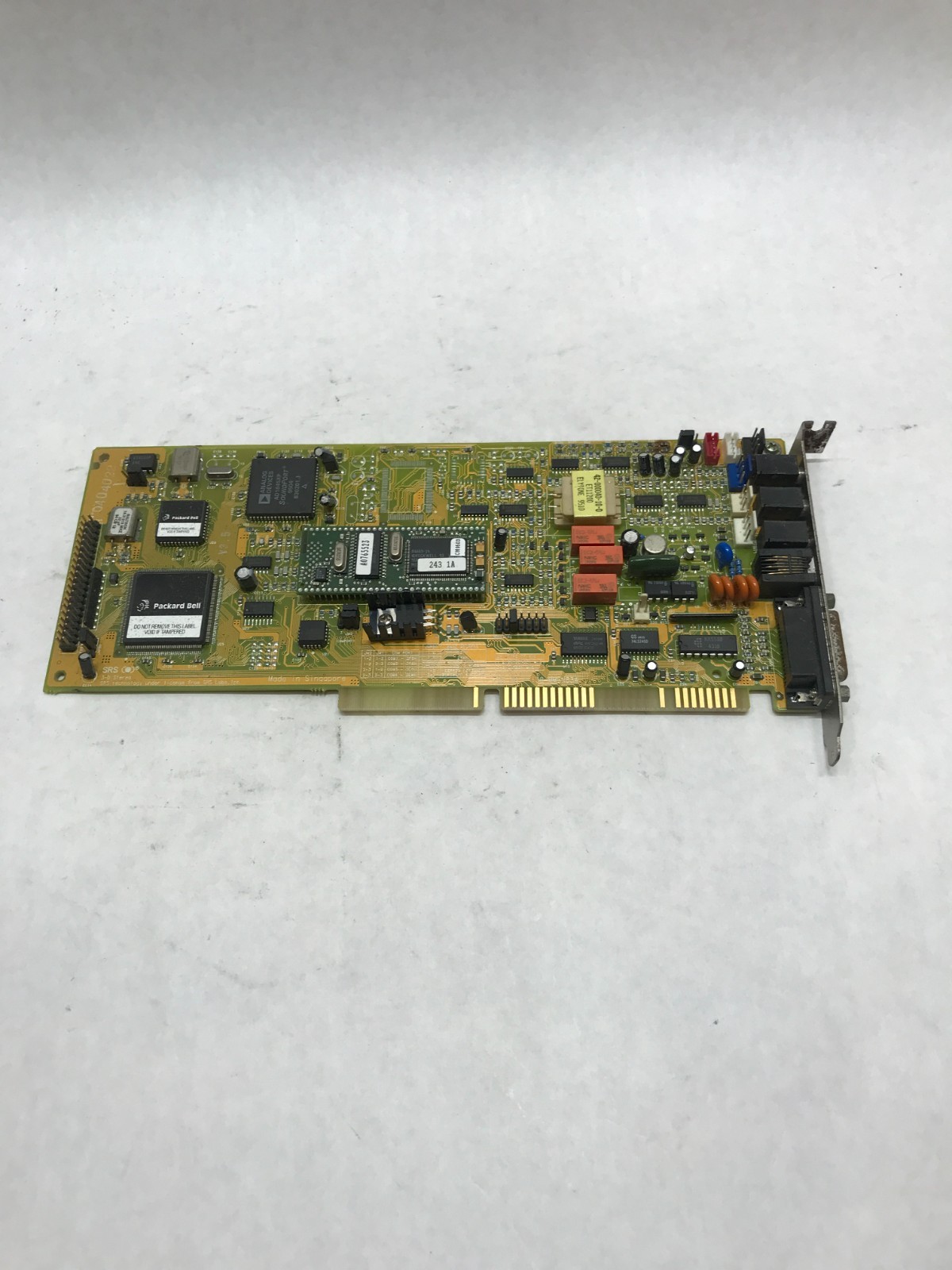 SRS Labs 3DStereo Sound Card Aztech ISA I38-MMSN842 050-514203-403 UNTESTED - DW