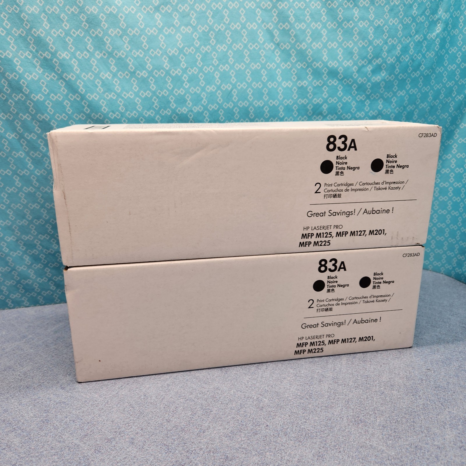 Genuine HP 83A LaserJet Toner Cartridge Lot Of 2 - NEW IN SEALED BOX - CF283AD