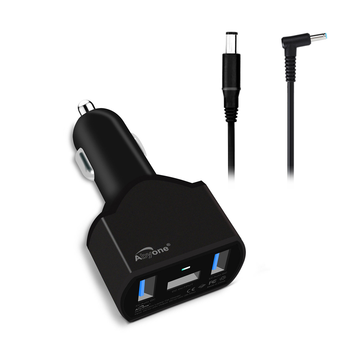Abyone 110W Car Charger for HP Notebook Dual USB Universal HP Laptop Car Charger