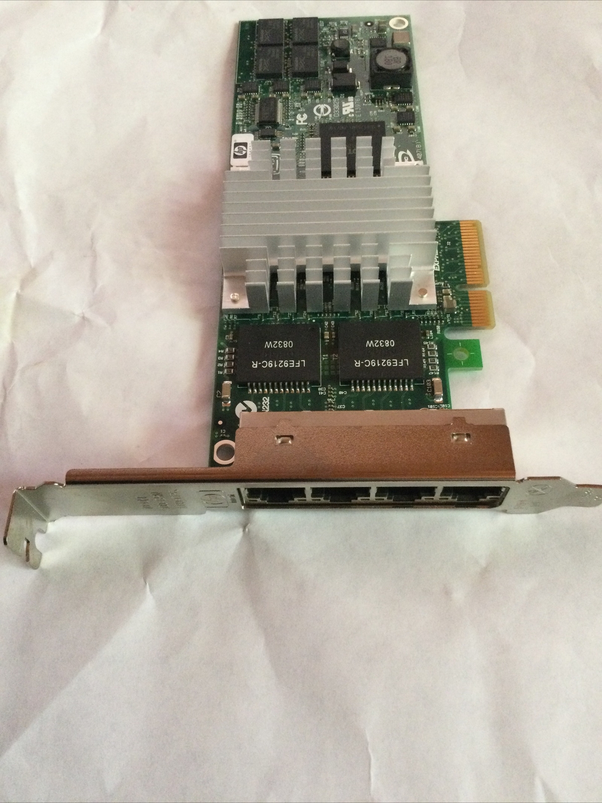 HP NC364T HSTN-BN26 Gigabit Quad Port Ethernet PCI-E Server Adapter High Profile