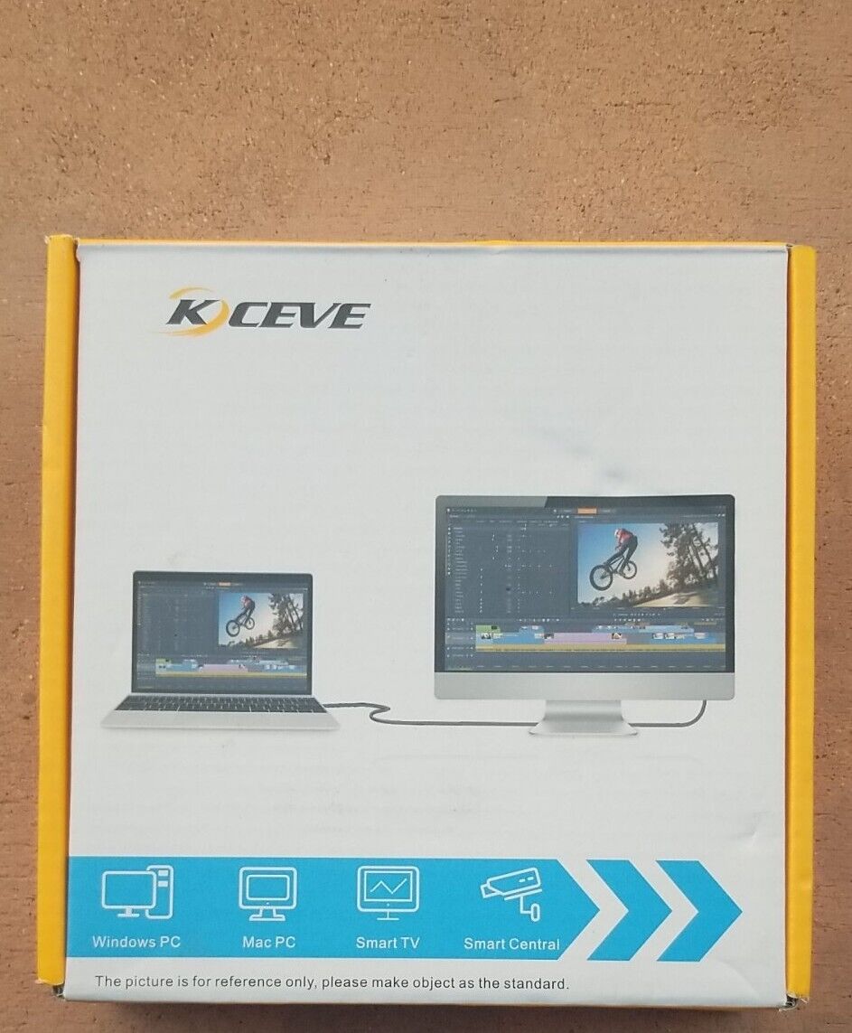 KCEVE HDMI KVM Switch, 2 Port USB and HDMI 4K@60Hz Switch Adapter Box kc 201