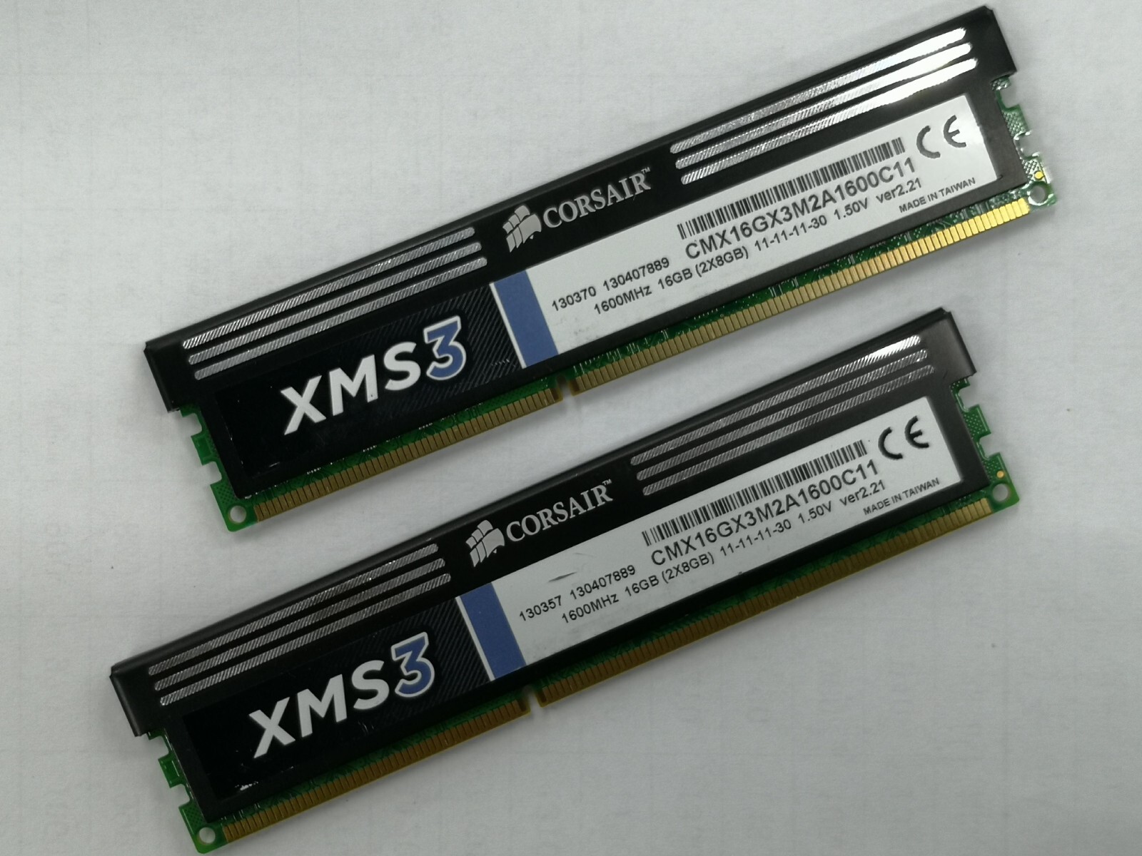 Corsair 2 x 8GB DDR3 1600MHz Desktop DIMM RAM XMS3 CMX16GX3M2A1600C11 PC3-12800
