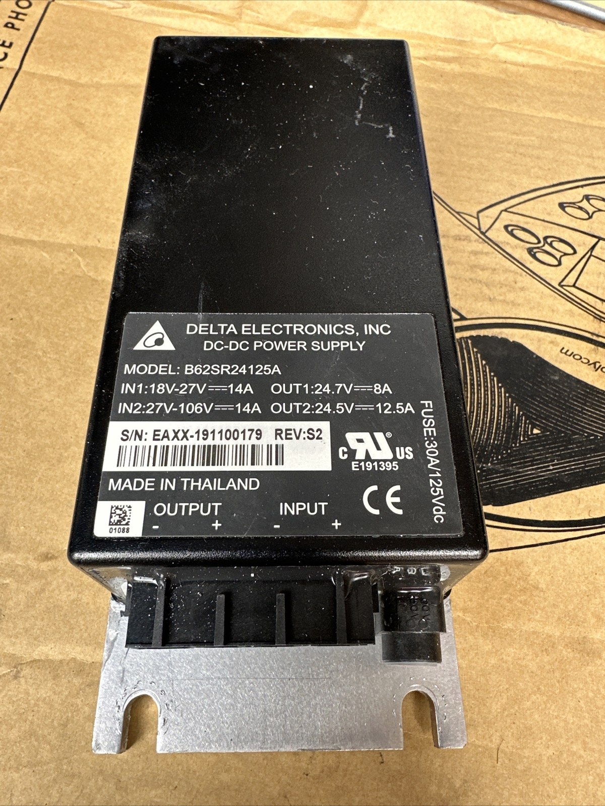 Delta Electronics B62SR24125A DC/DC CONVERTER 24V 300W