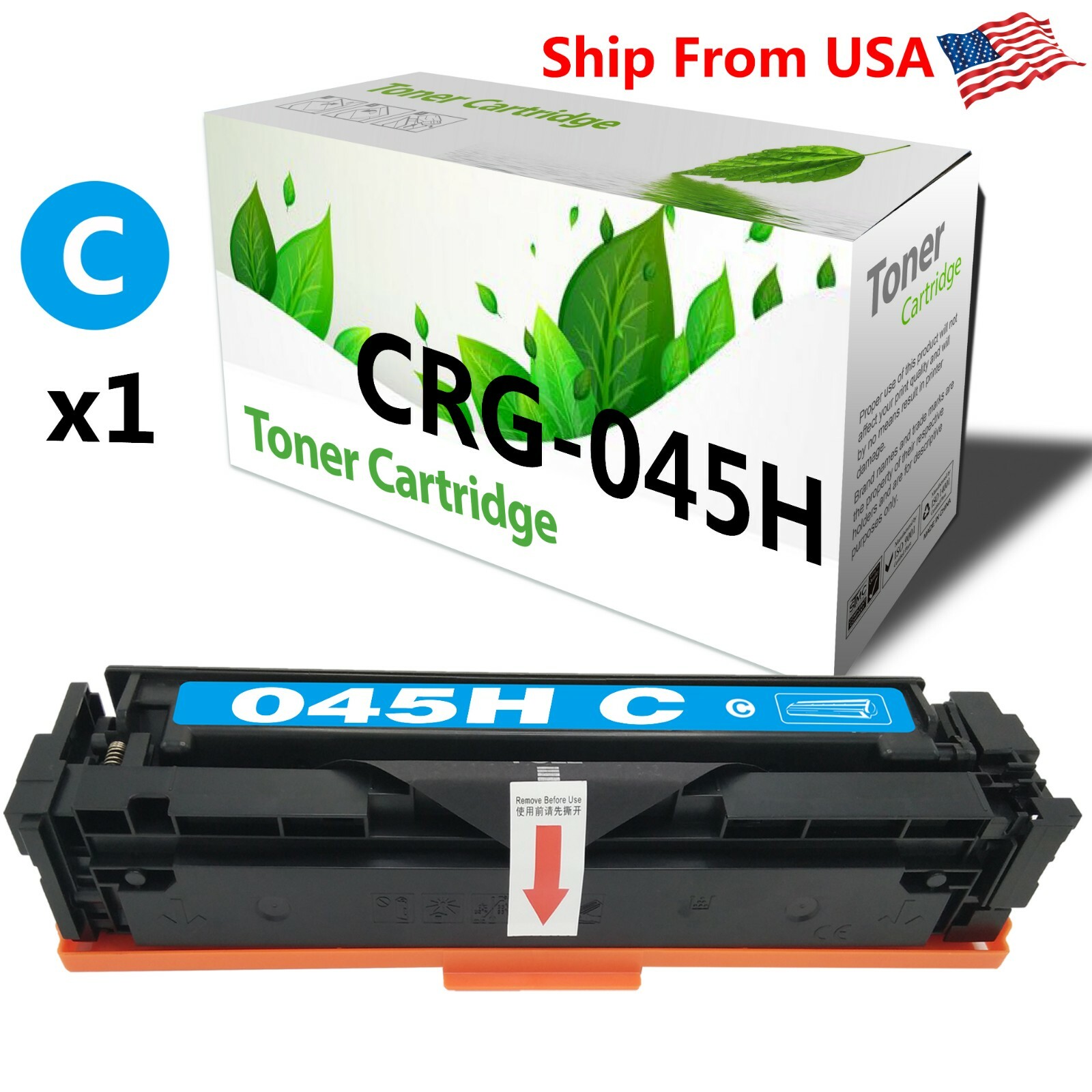 1 PK CRG-045H 045H Toner Cartridge For Canon Color imageCLASS LBP612Cdw MF632Cdw