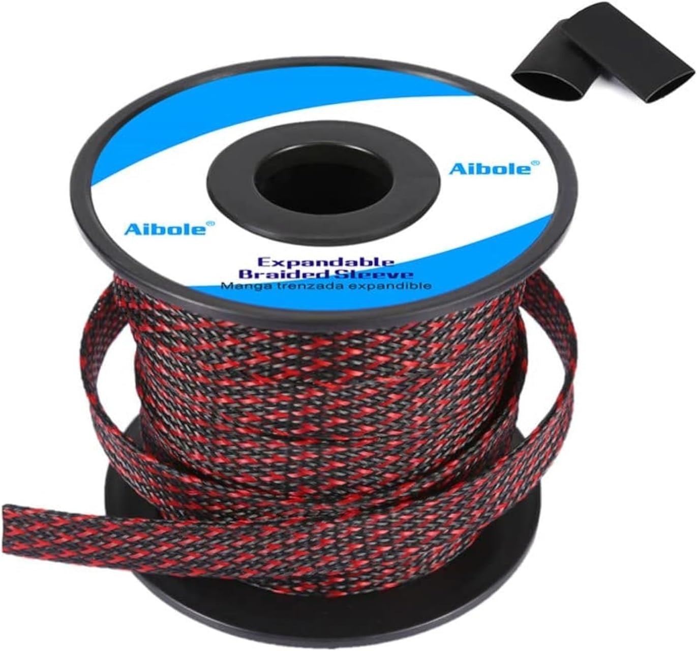 100Ft-1/2Inch PET Expandable Braided Wire Sleeving,Wire Loom Cable Sleeve For...