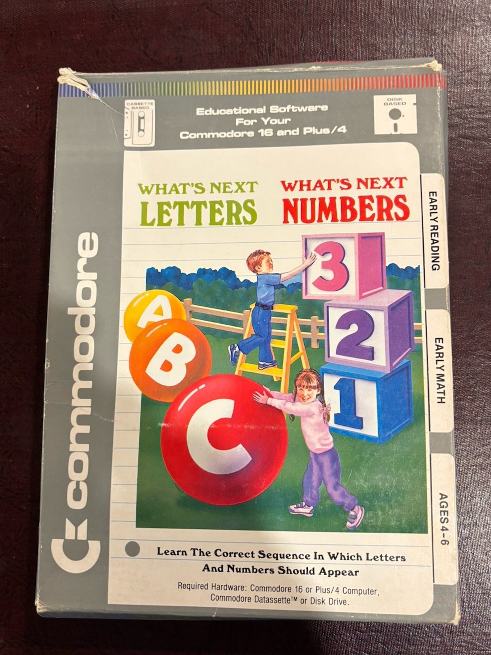 Commodore 16 Plus/4 What’s Next? Letters & Numbers Complete Boxed Set
