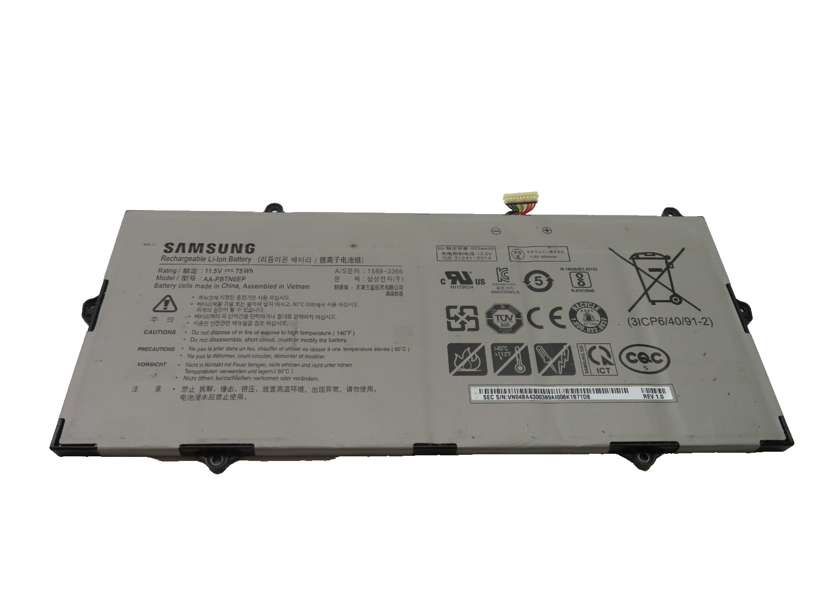 Samsung 9 NP900X5T 15.6" Genuine Laptop Battery 11.5V 75Wh 6534mAh AA-PBTN6EP
