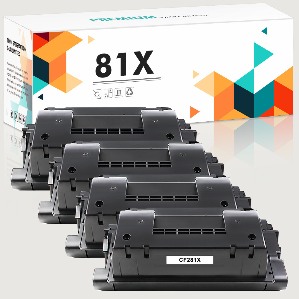 4PK CF281X 81X High Yield Toner for HP LaserJet Enterprise MFP M630dn M605x INK