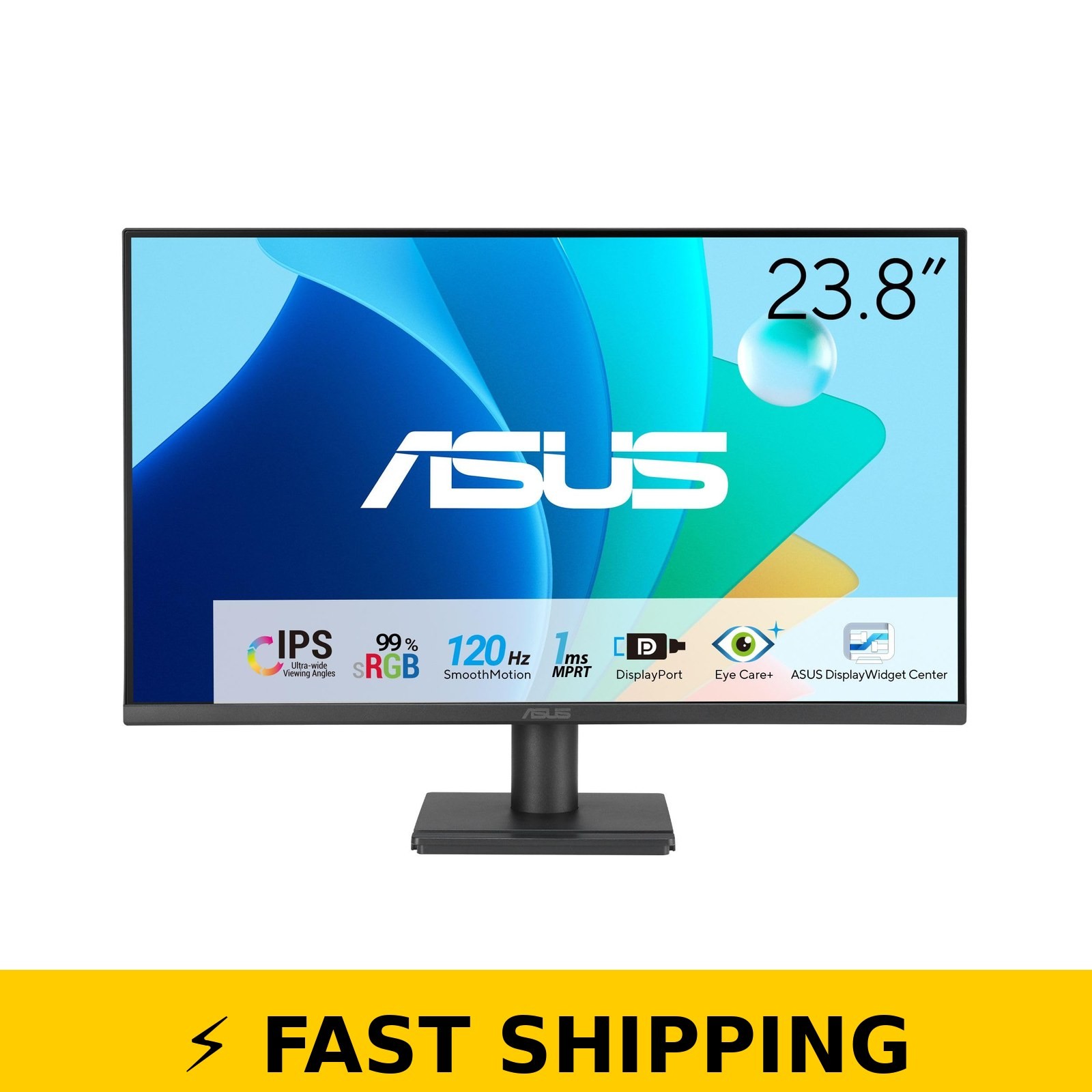 ASUS 24” 1080P Monitor VA249QG - IPS, 120Hz, 1ms, VESA