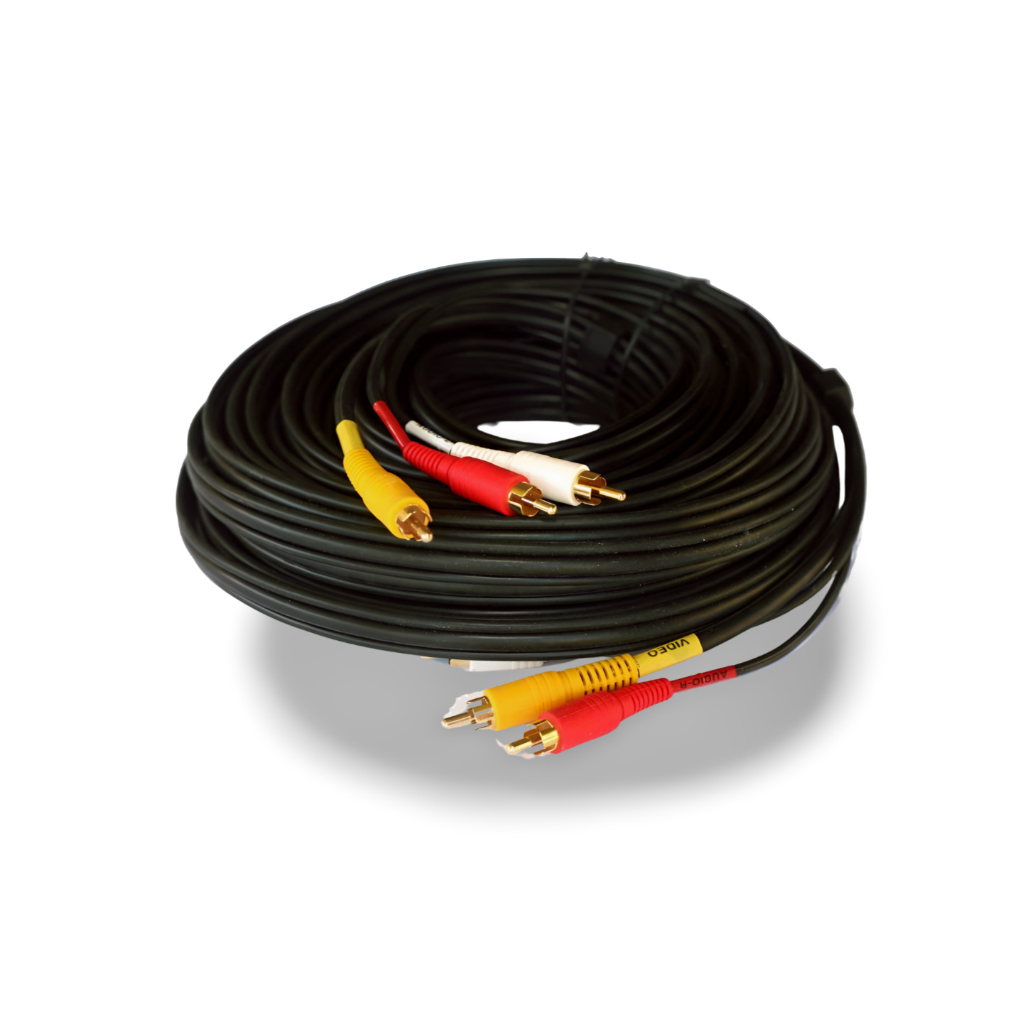 50ft Dual RCA Audio Single Video Cable - Black