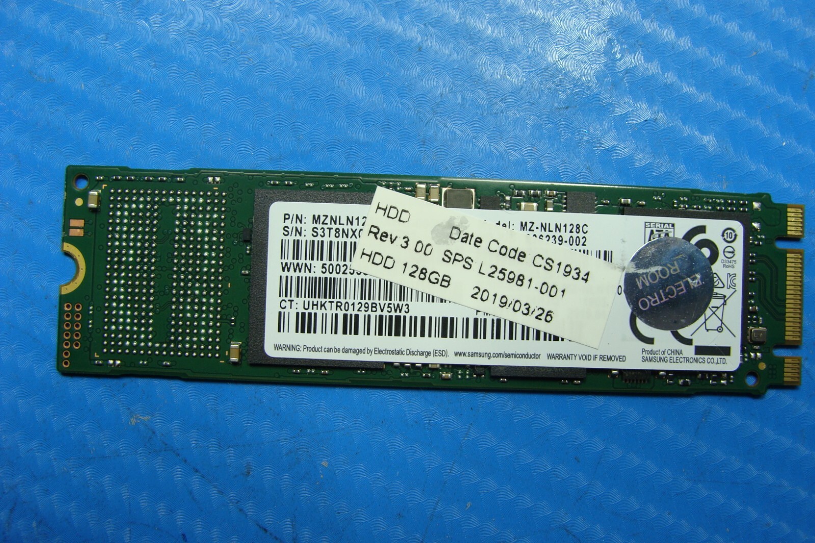 HP 14-cf0006dx 14" Genuine Samsung 128Gb Sata M.2 SSD 936239-001 mz-nln128c 