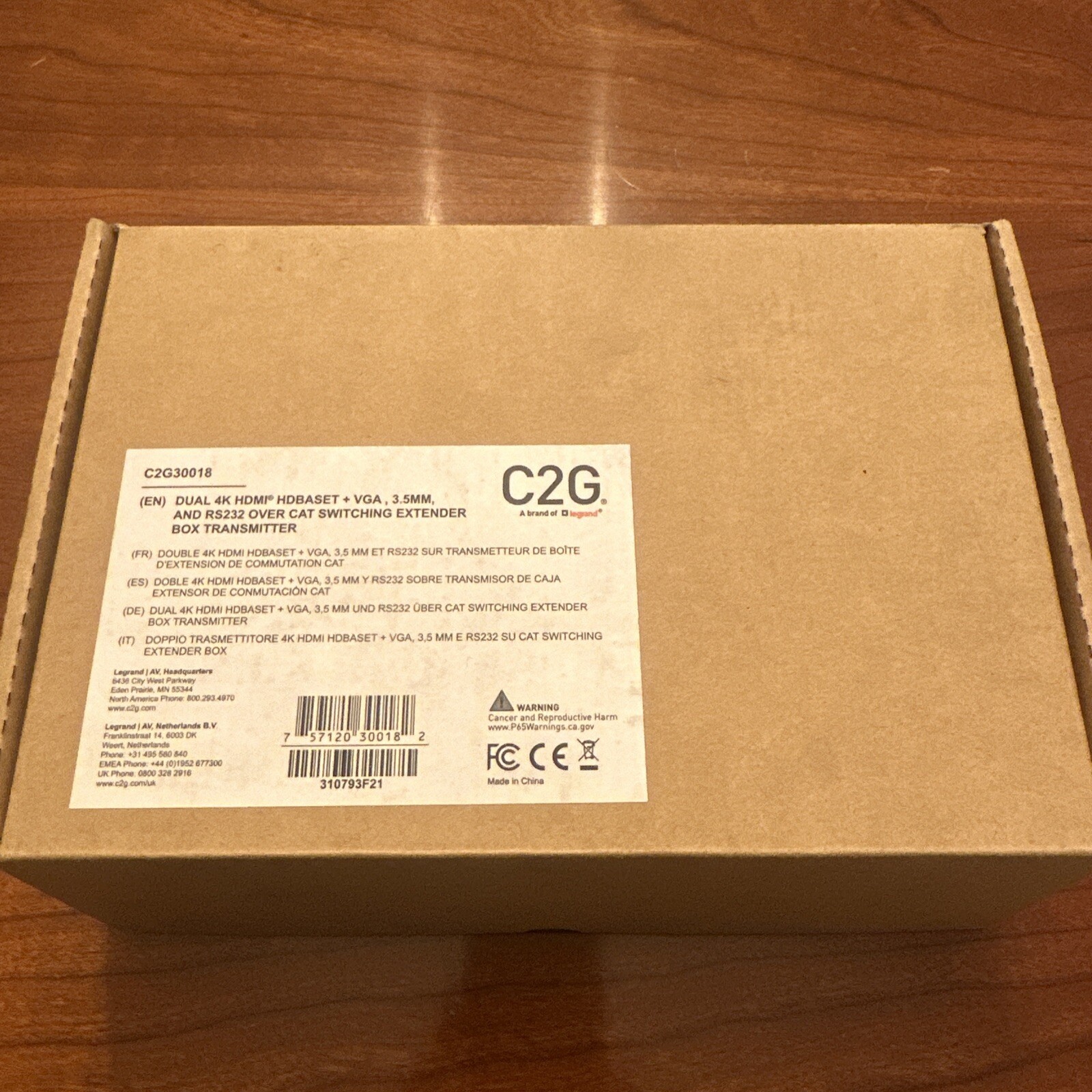 Cables 2 Go 30018 Dual HDMI HDBASET VGA 3.5 Over Cat Switching Extender TX. New