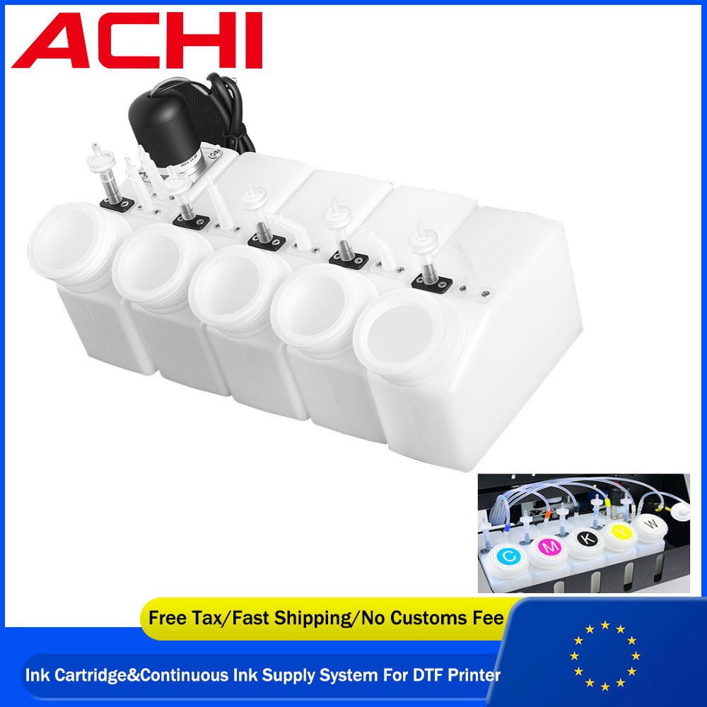 CISS With Motor Epson DTF printer cartridges with a continuous ink supply system