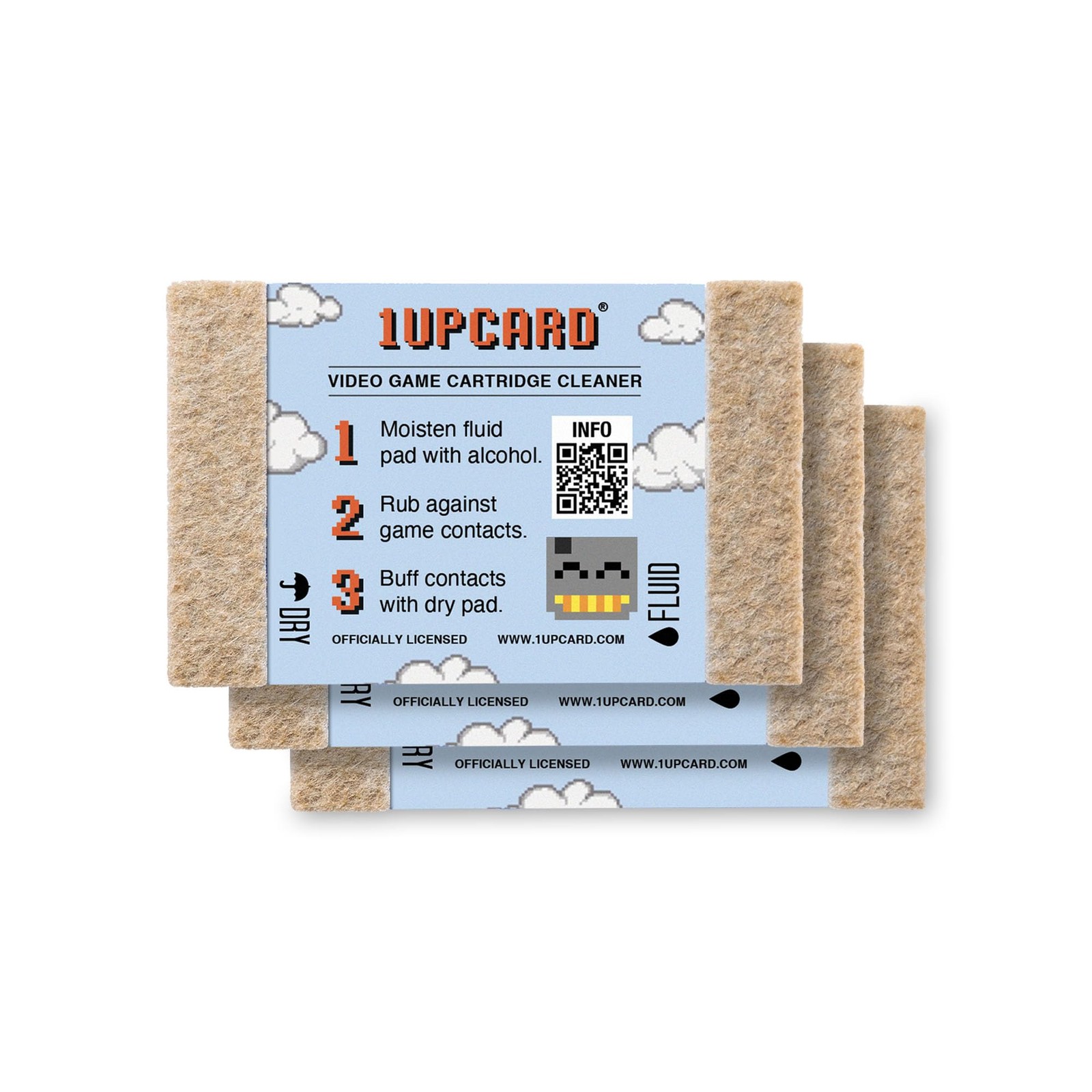 1UPcard Universal Game Cartridge Cleaner 3 Pack