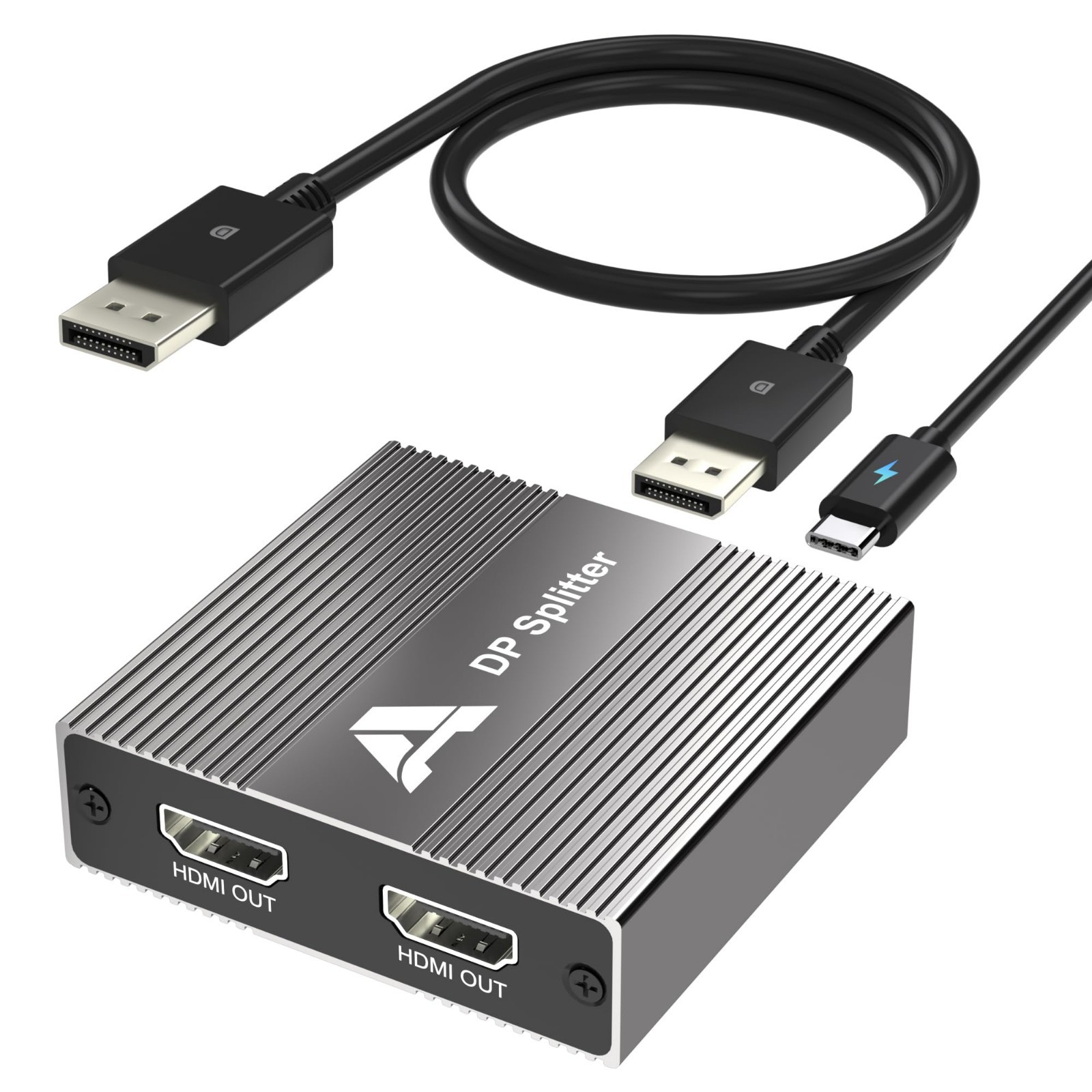DisplayPort to Dual HDMI Adapter MST Hub 4K@60Hz Dual Monitor Splitter