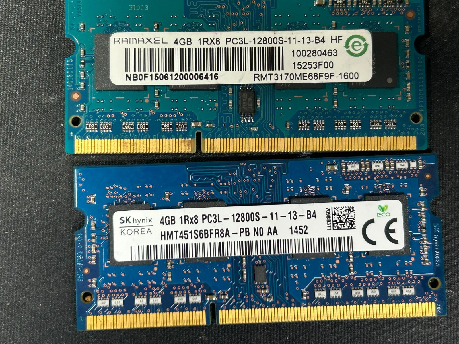 1 Ramaxel and 1 Hynix 4GB RAM Modules