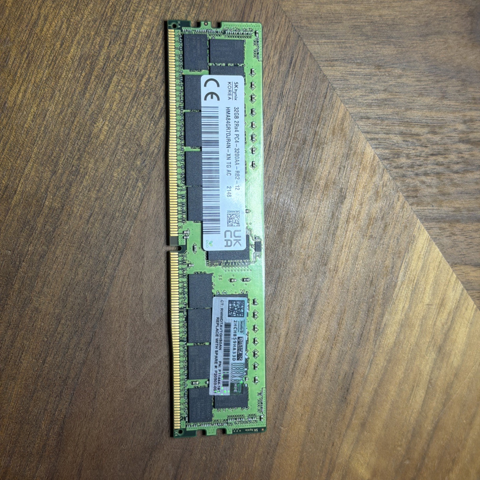 HPE 32GB DDR4 PC4-3200AA Server Memory P11444-191 P20503-001 HMA84GR7DJR4N-XN