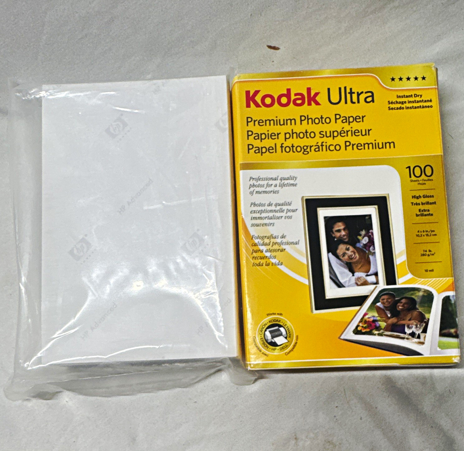 Kodak Ultra Premium Photo Paper 4x6 High-Gloss 75+100 unopened hp advanced