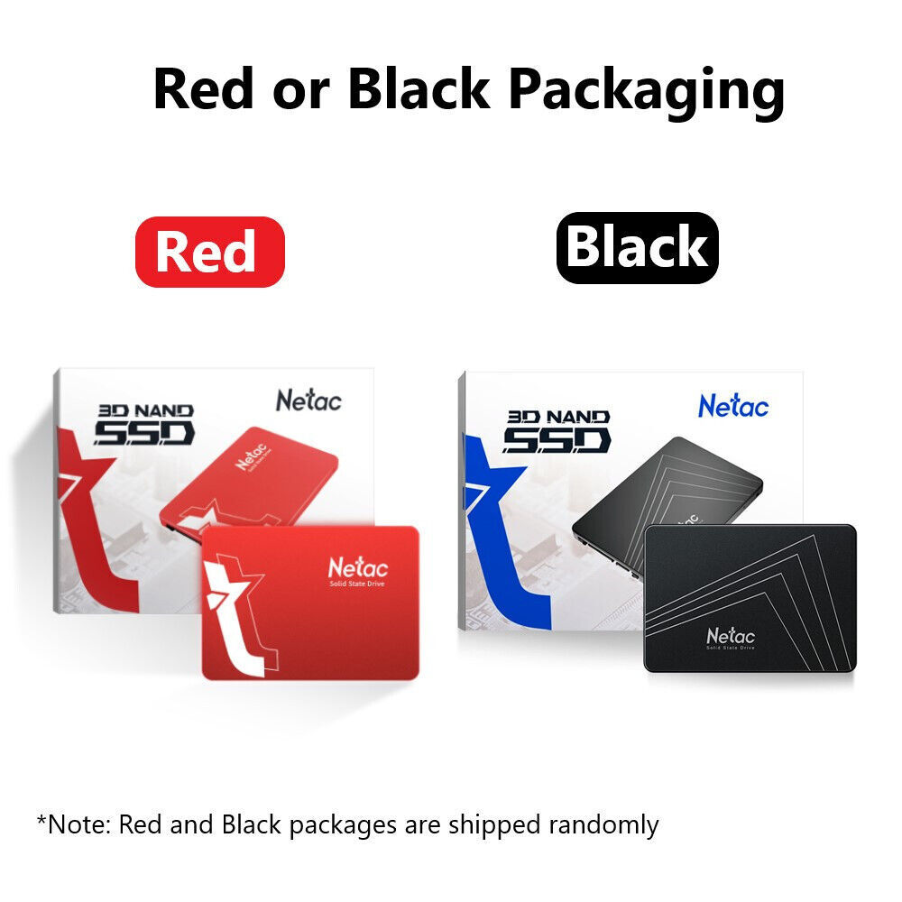 Netac 1TB 2TB 512GB 120GB Red Internal SSD 2.5'' SATA III Solid State Drive lot