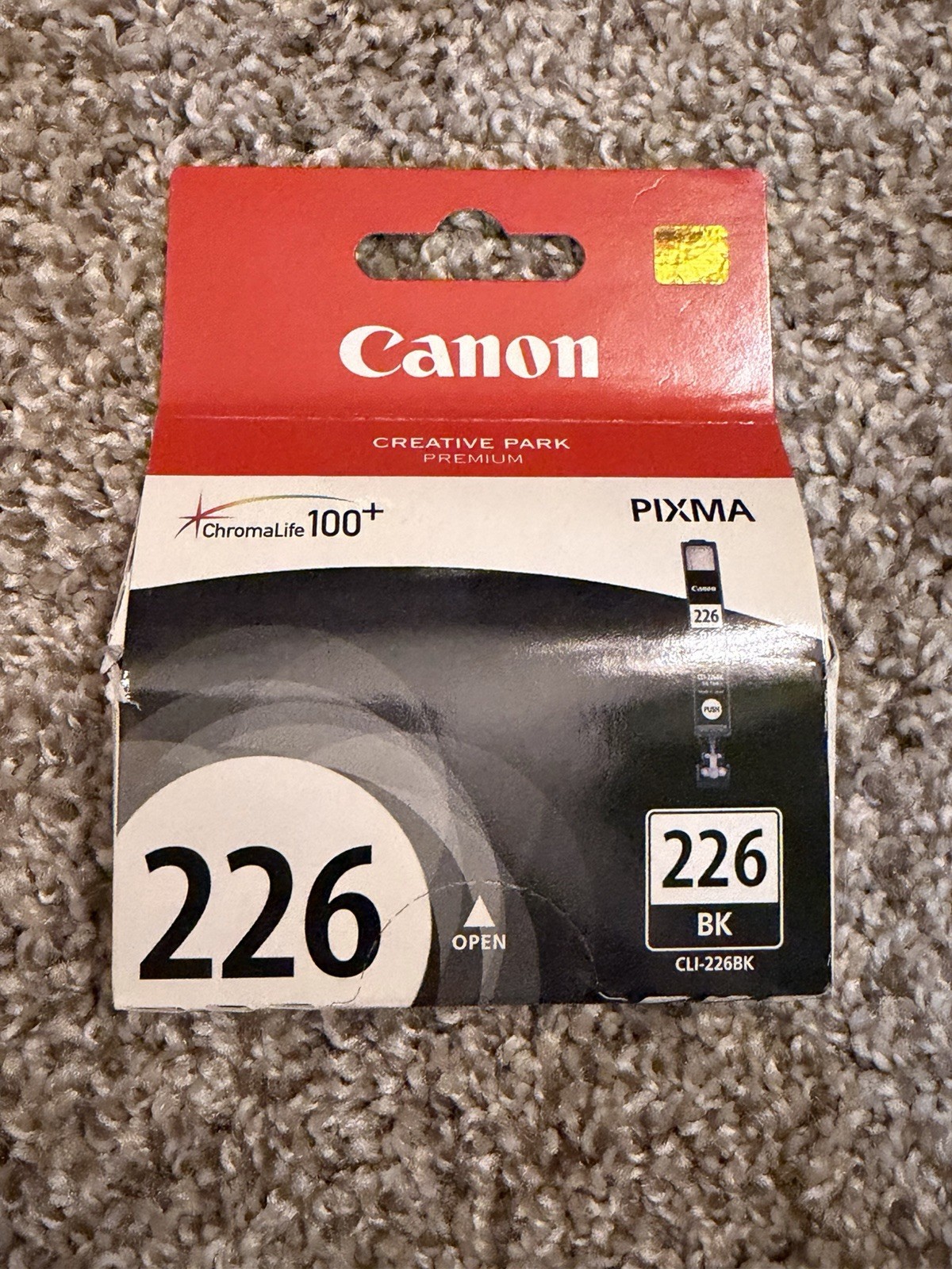 Canon CLI-226BK 226 Black Ink Cartridge Genuine OEM New Sealed