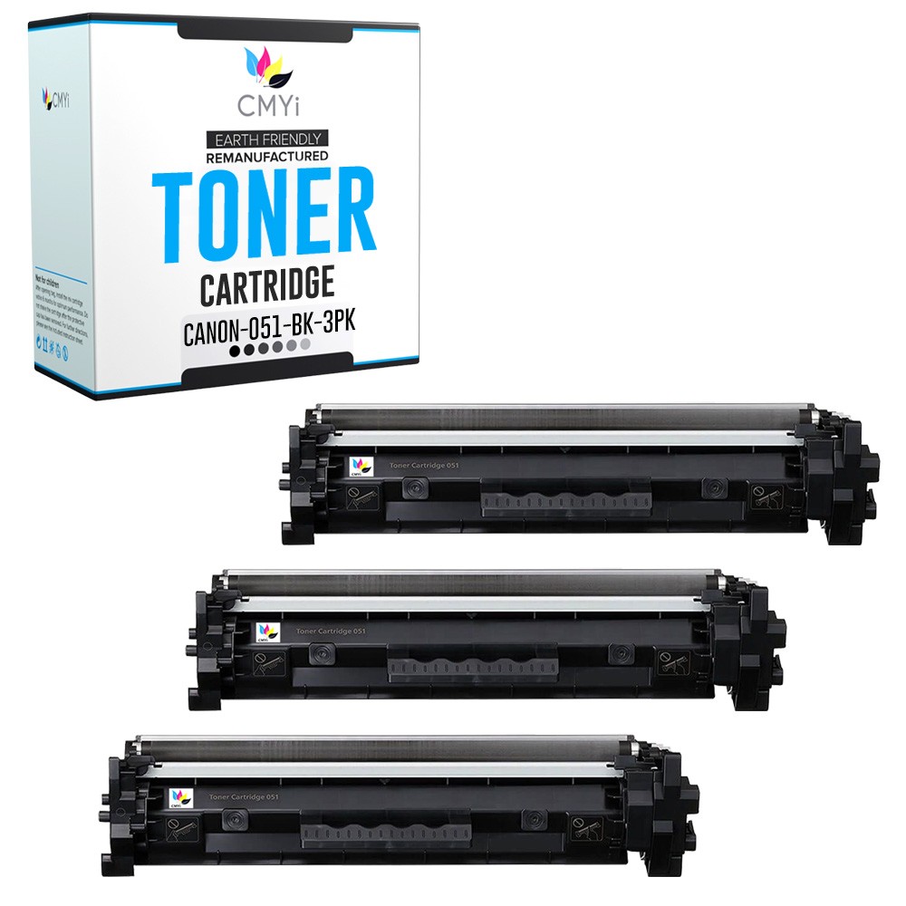 3-PK CMYi Replacement Toner 051 Cartridges for Canon imageCLASS MF267dw MF269dw