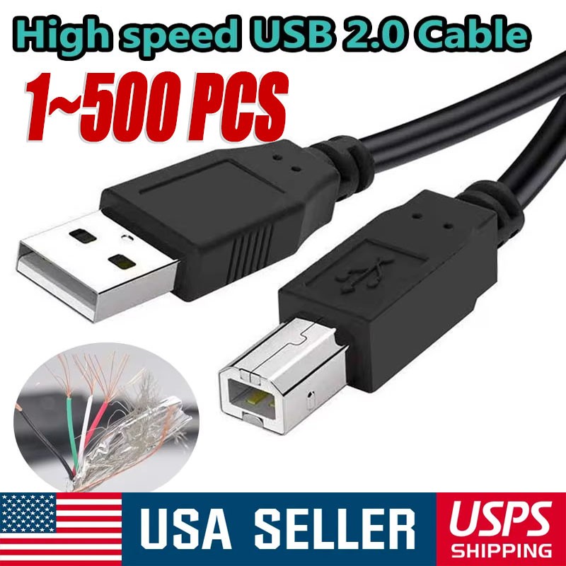 NEW USB 2.0 A TO B High Speed Printer Scanner Premium Cable Cord 1.5m Lot