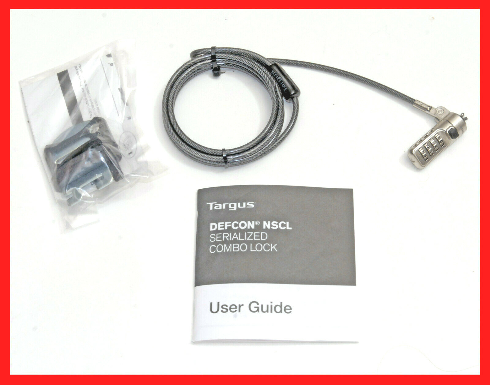 TARGUS Defcon NCL Combo Cable Lock - Model ASP66GLX - NEW