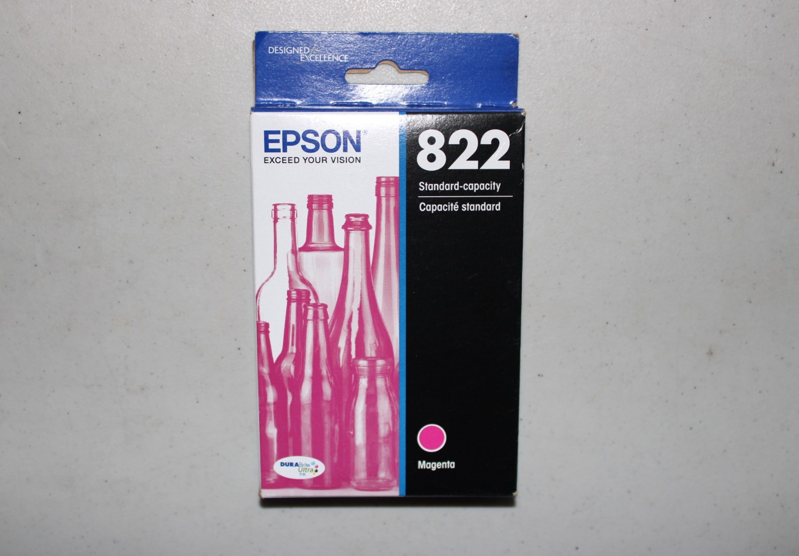 Genuine OEM Epson 822  Standard Capacity Magenta Ink Cartridge Exp 11/2027