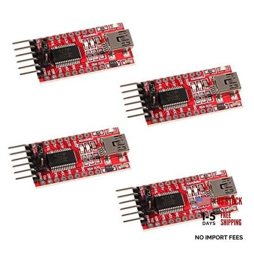4pcs 3.3V 5V FT232RL FTDI Mini USB to TTL Serial Converter Adapter Module 4PCS