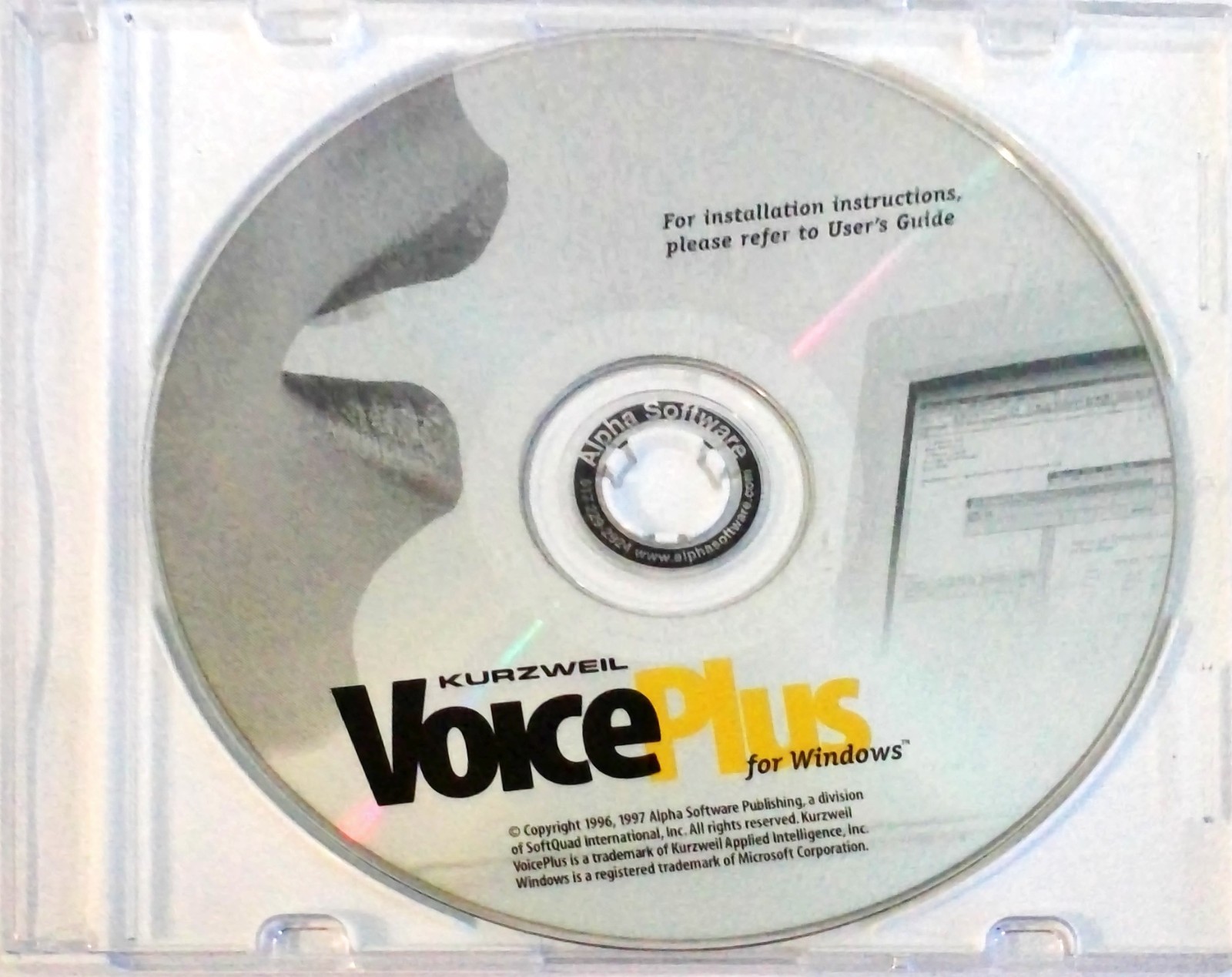 Alpha Software Kurzweil VoicePlus  for Windows, 1997, New opened