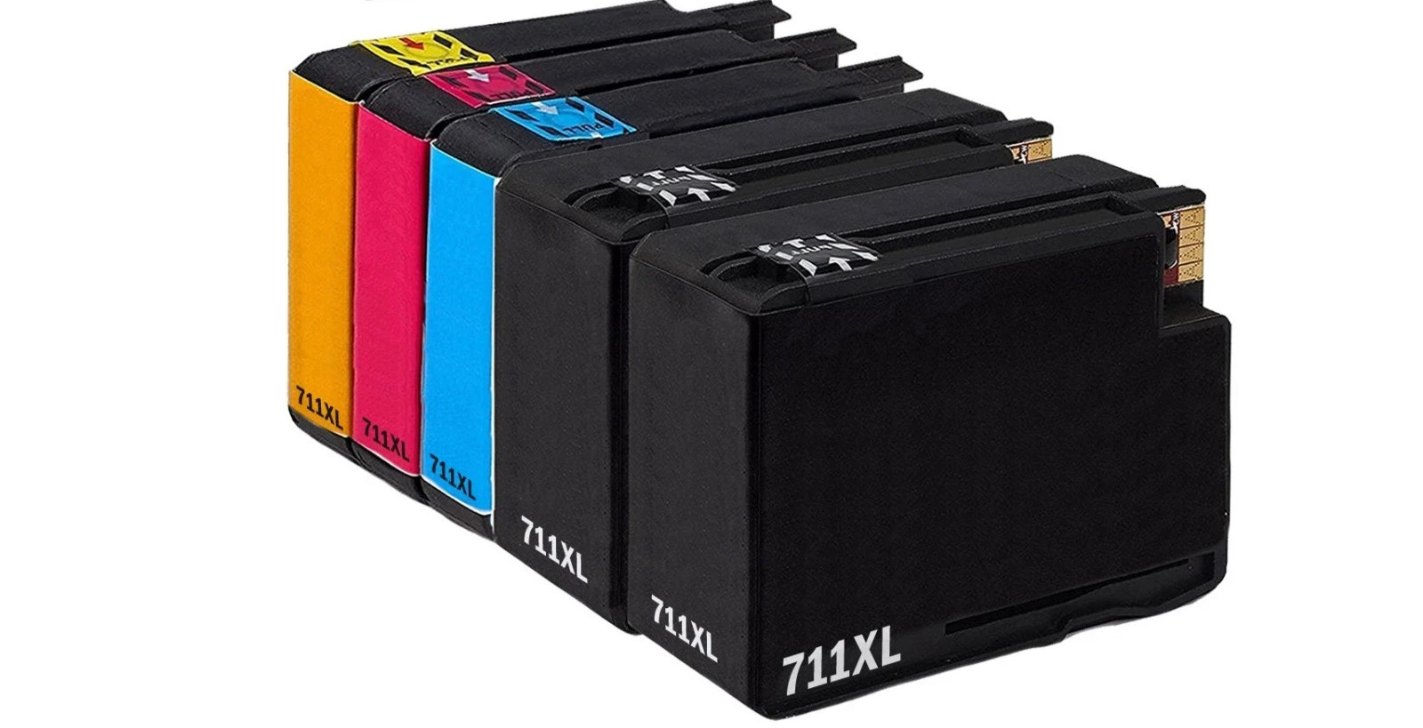 5 Pack Compatible HP 712 Ink 2 Black XL Y, C, M