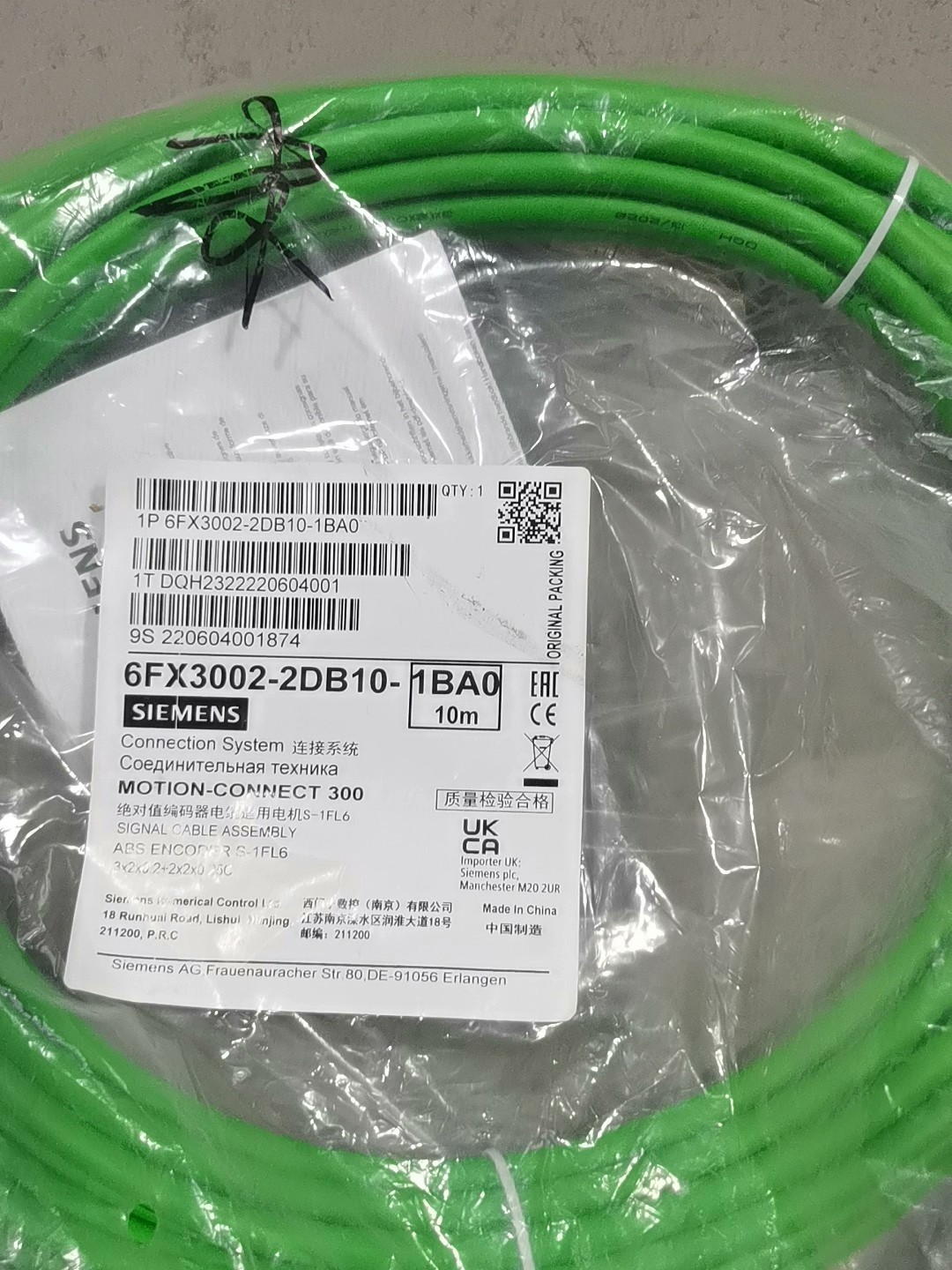 1PCS New SIEMENS 6FX3002-2DB10-1BA0 Cables Fast ship with warranty