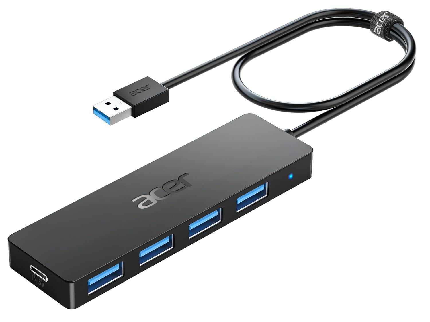 4 Port USB 3.0 Hub Extension 2FT USB A Splitter for Laptop PC USB Hub 4 Ports