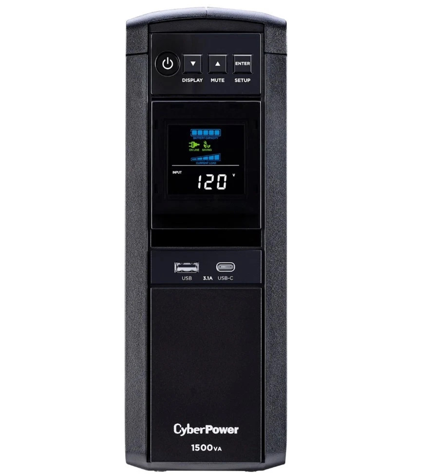 CYBERPOWER GAMING 1500VA 12 OUTLETS LCD UPS - BLACK