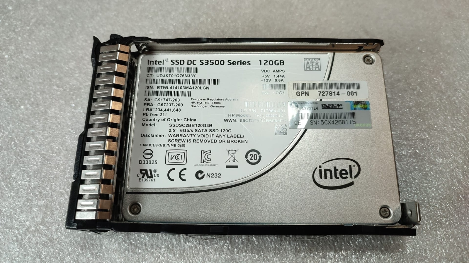 HP 718136-001 120GB 6G SATA VE 2.5IN SC EB SSD - 717965-B21