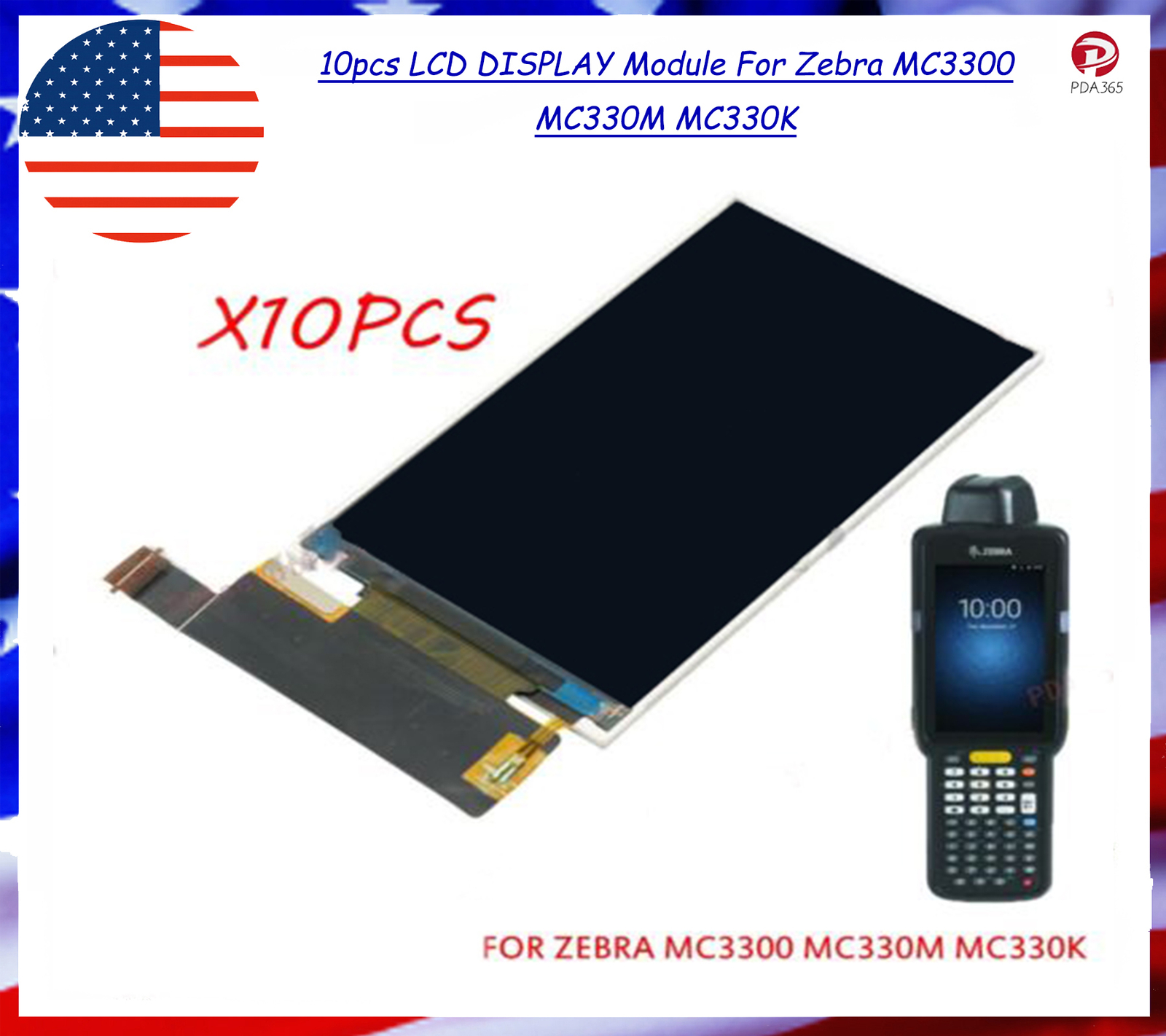10pcs LCD DISPLAY Module For Zebra MC3300 MC330M MC330K