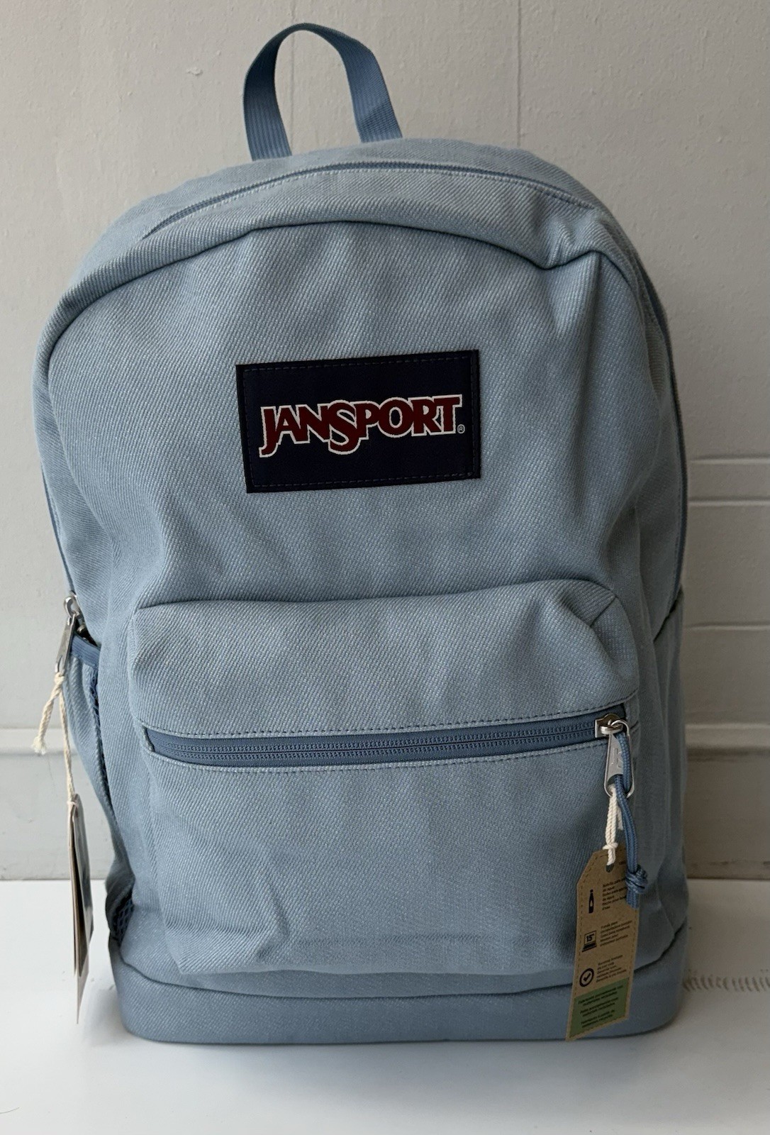Jansport Cross Town Plus Backpack Faded Sage Blue Color